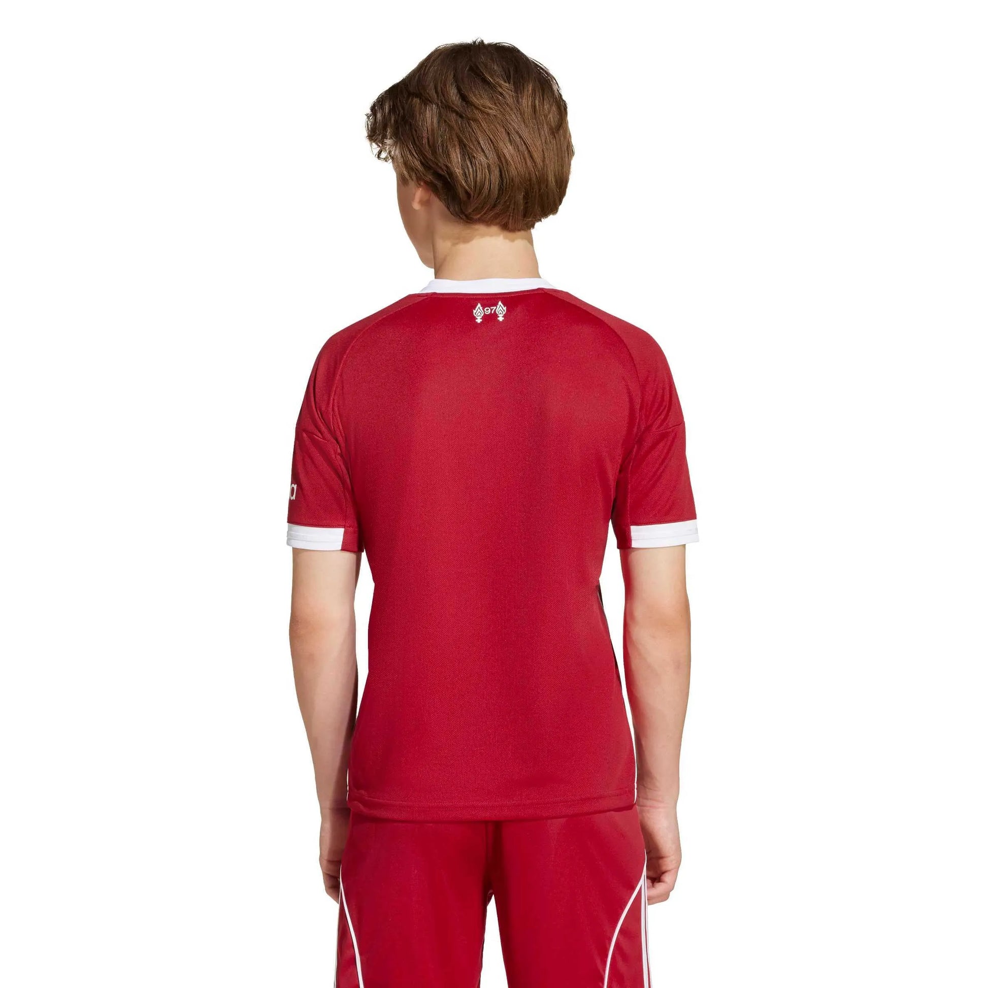 adidas 2025-26 Liverpool Youth Stadium Home Soccer Jersey (Model - Back)