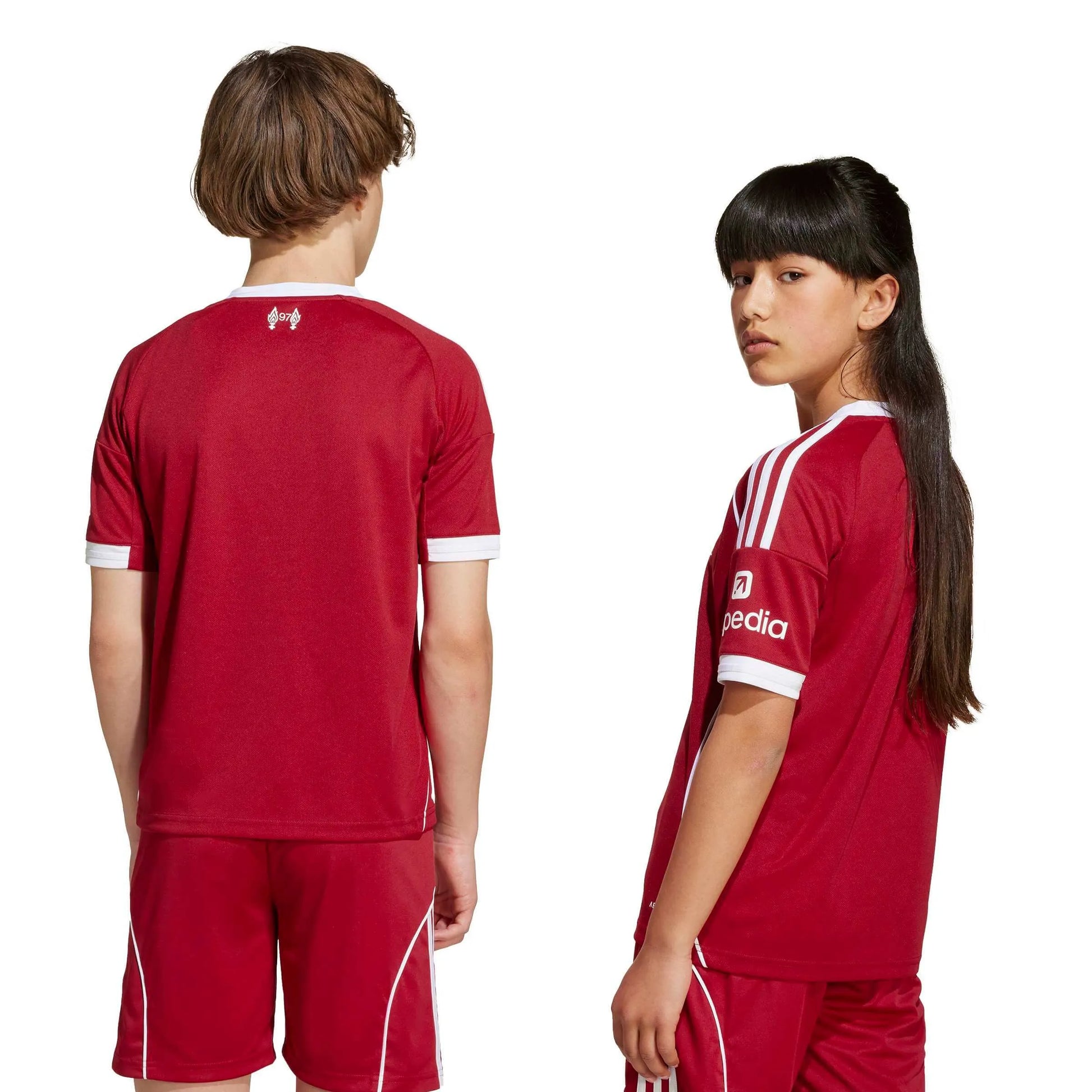 adidas 2025-26 Liverpool Youth Stadium Home Soccer Jersey (Models - Back)