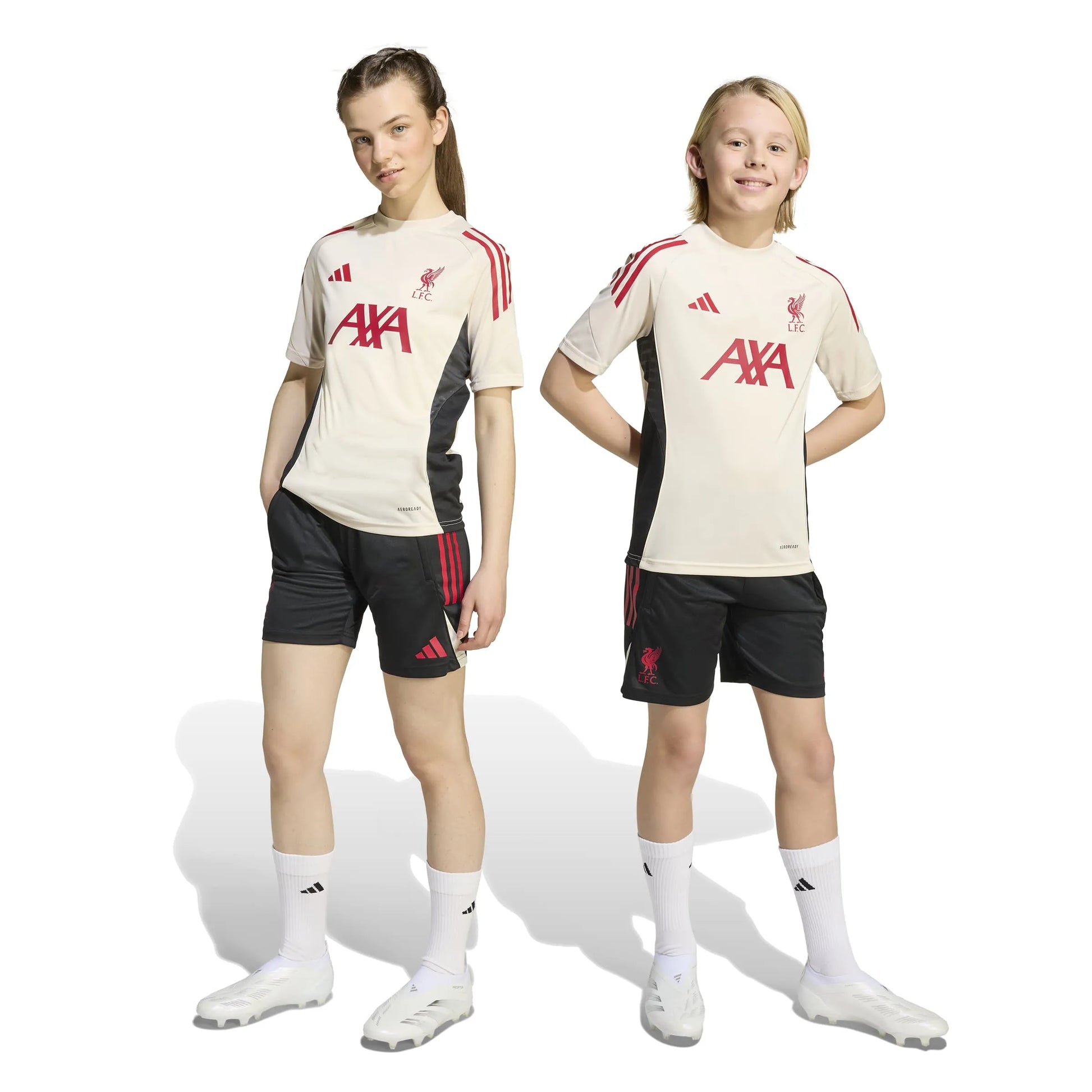 adidas 2025-26 Liverpool Youth Training Soccer Jersey (Models - Front)