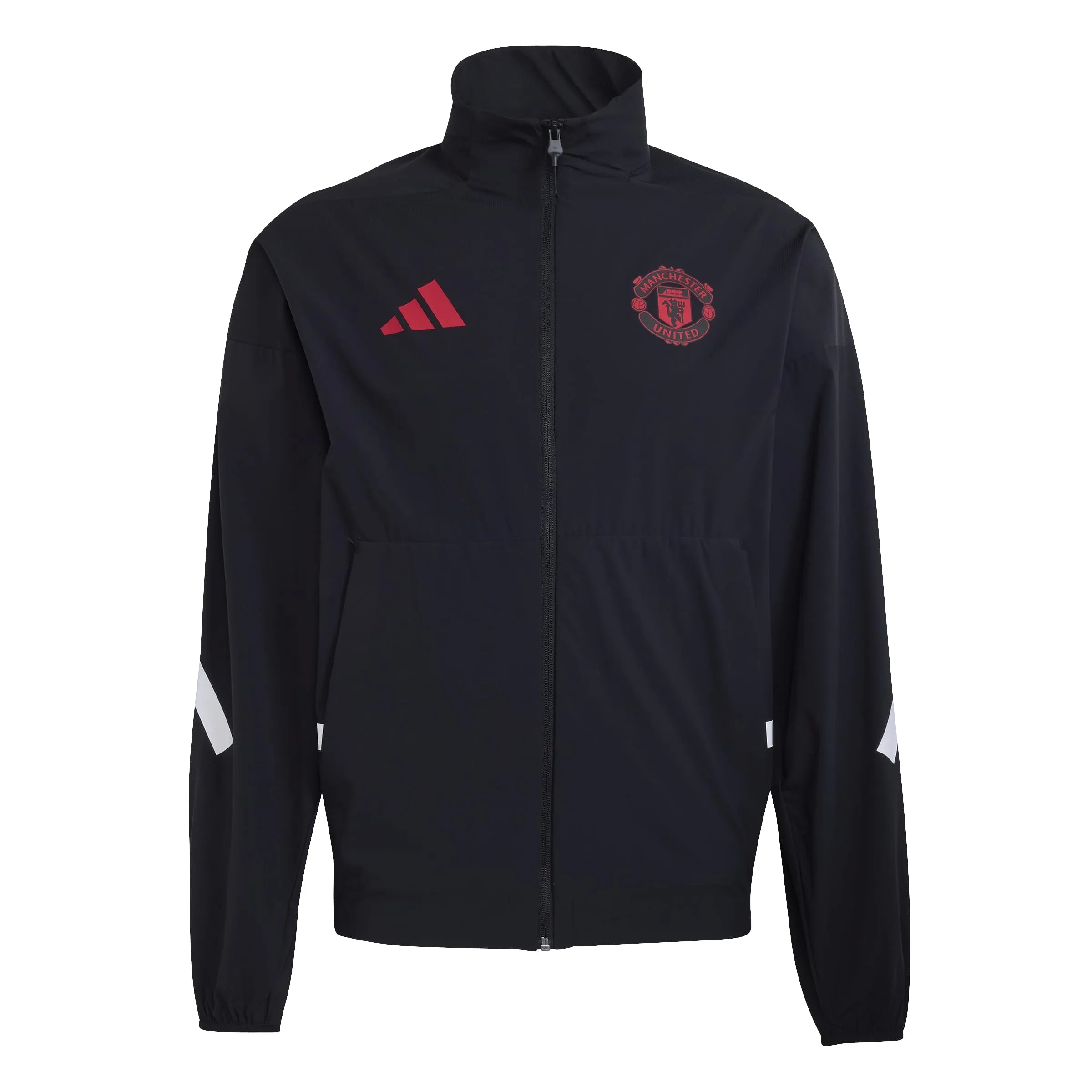 adidas 2025-26 Manchester United Men's Anthem Jacket Black (Front)