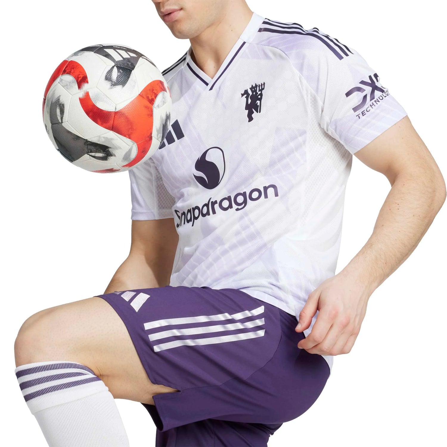 adidas 2025-26 Manchester United Men's Authentic Away Soccer Jersey (Detail 1)