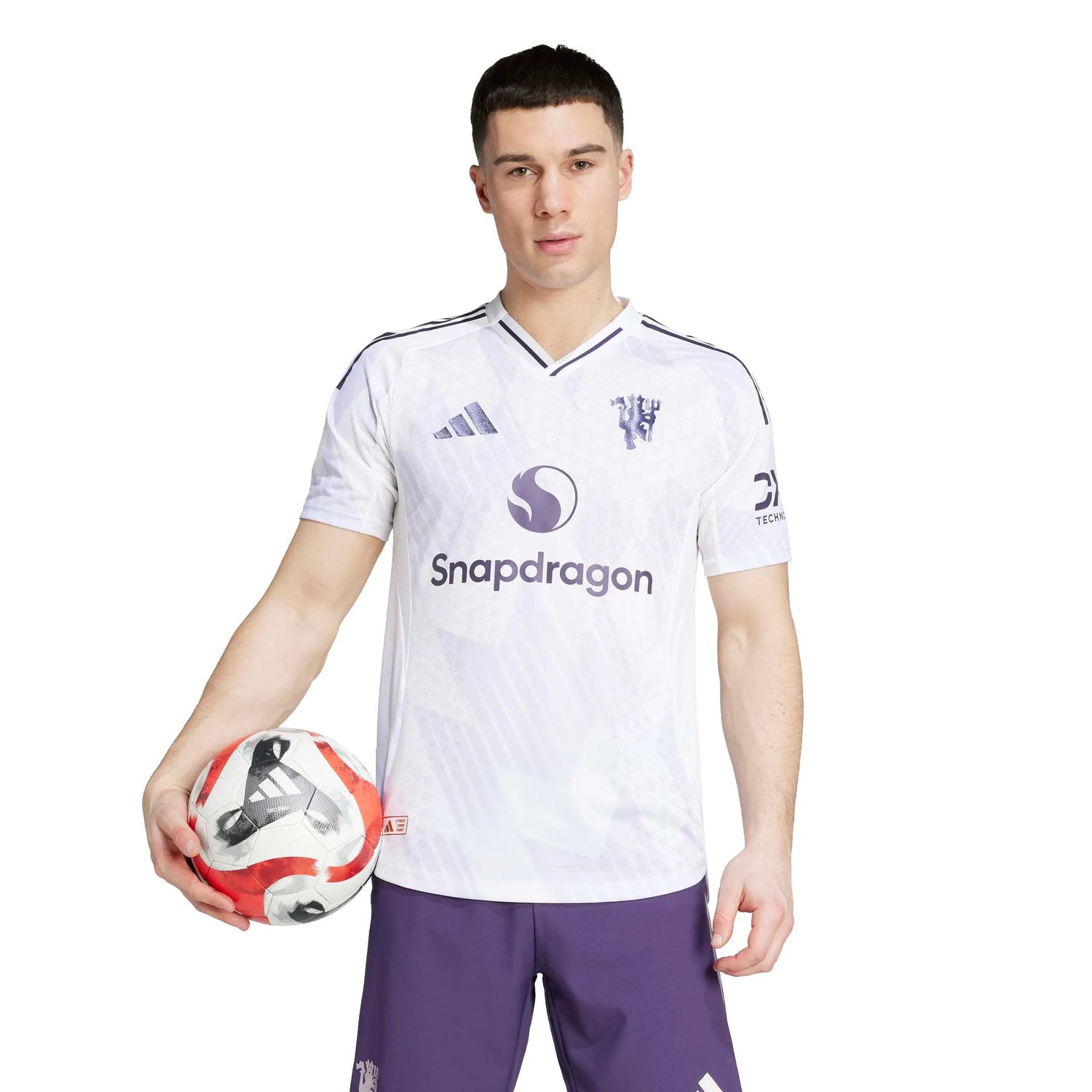 adidas 2025-26 Manchester United Men's Authentic Away Soccer Jersey (Model - Front)
