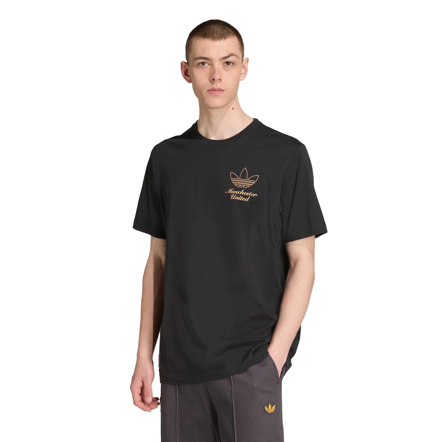 adidas 2025-26 Manchester United Men's Icon Graphic Tee (Model - Front)