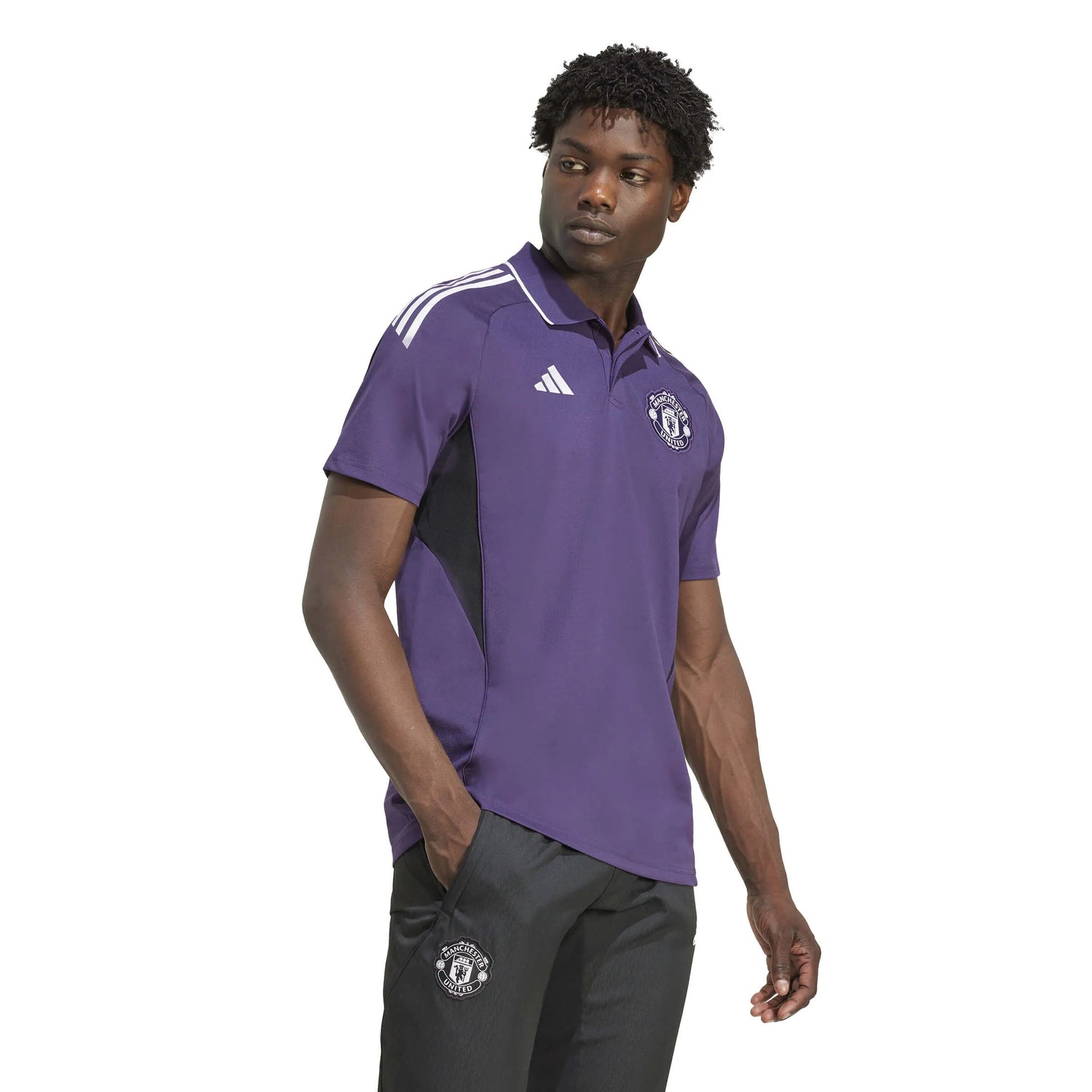 adidas 2025-26 Manchester United Men's Polo (Model - Side)