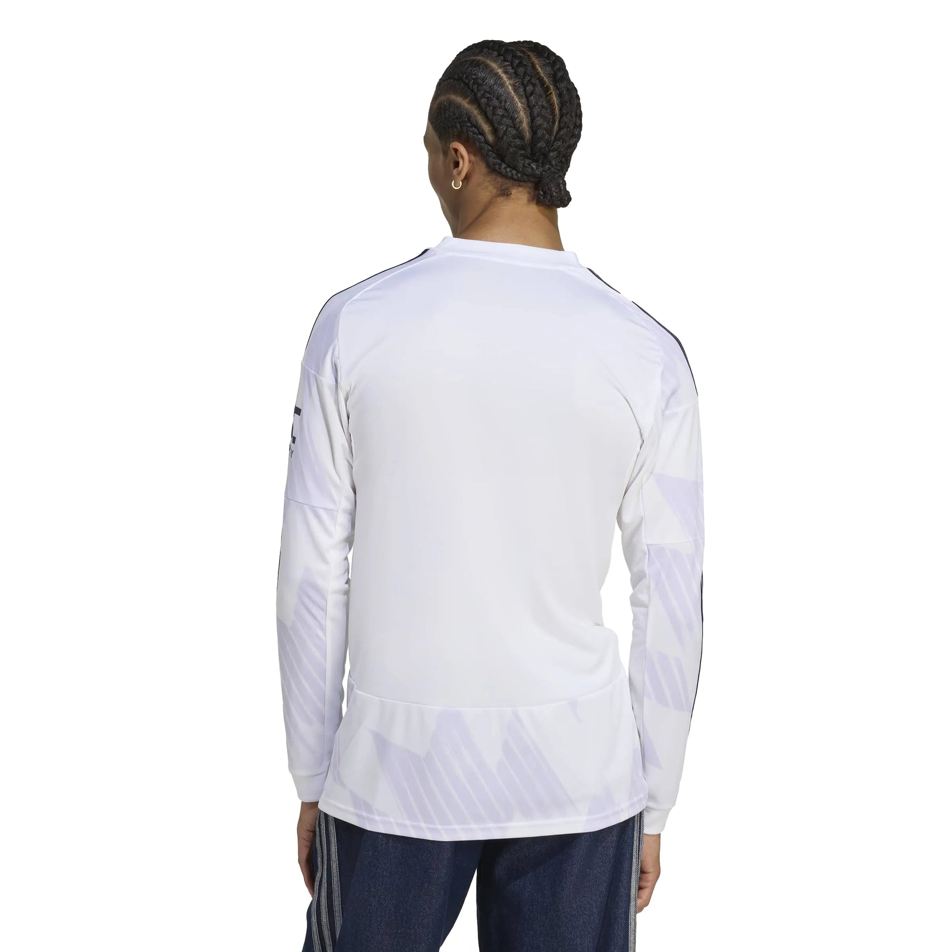 adidas 2025-26 Manchester United Men's Stadium Away Long-Sleeve Soccer Jersey (Model - Back)