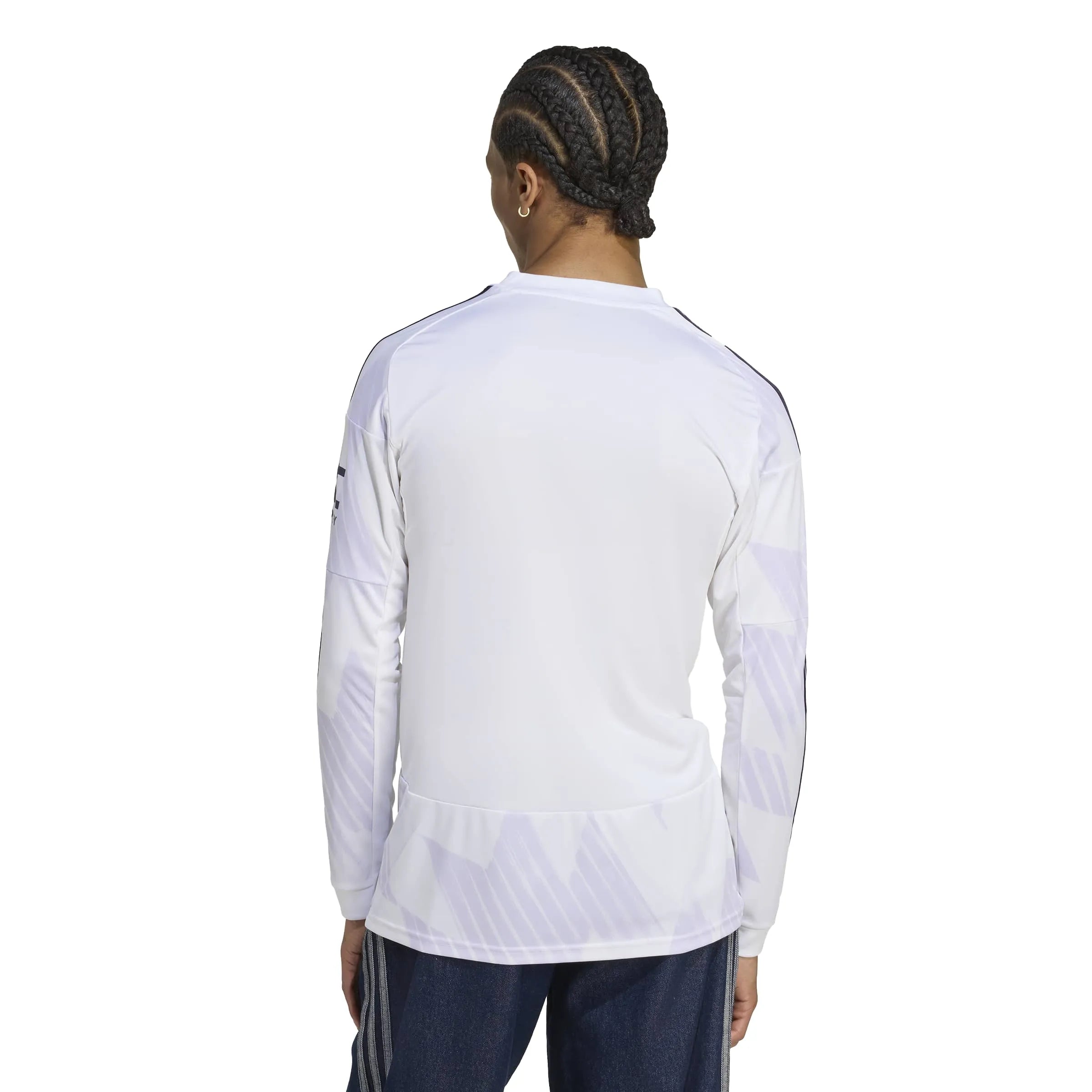 adidas 2025-26 Manchester United Men's Stadium Away Long-Sleeve Soccer Jersey (Model - Back)