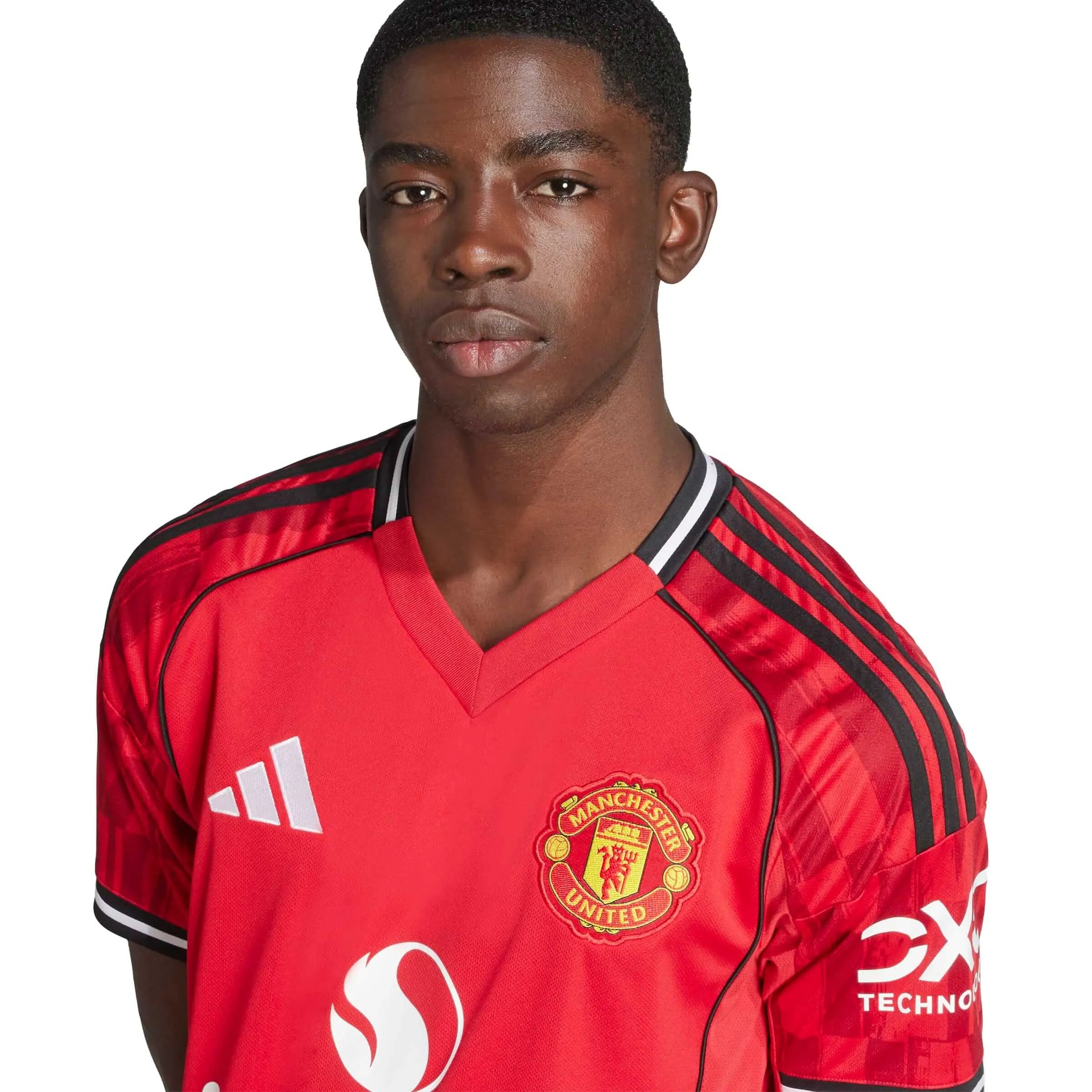 adidas 2025-26 Manchester United Men's Stadium Home Soccer Jersey (Detail 1)