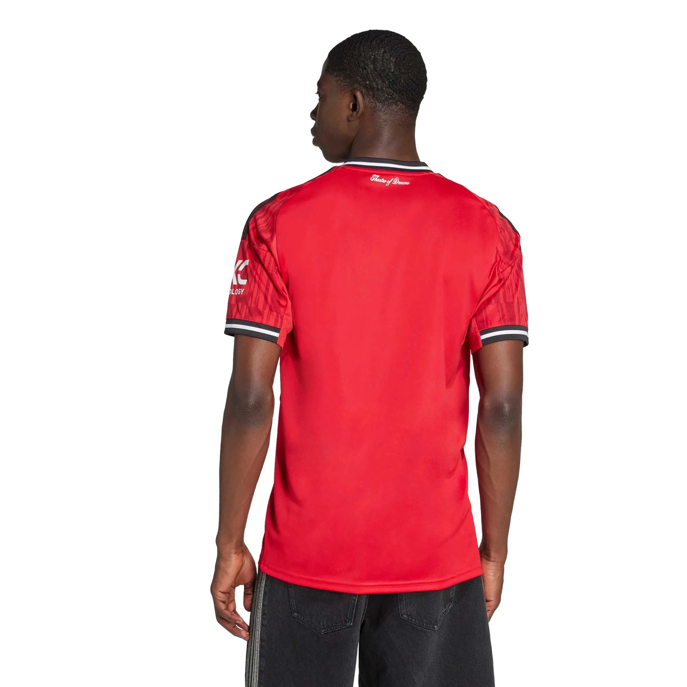 adidas 2025-26 Manchester United Men's Stadium Home Soccer Jersey (Model - Back)