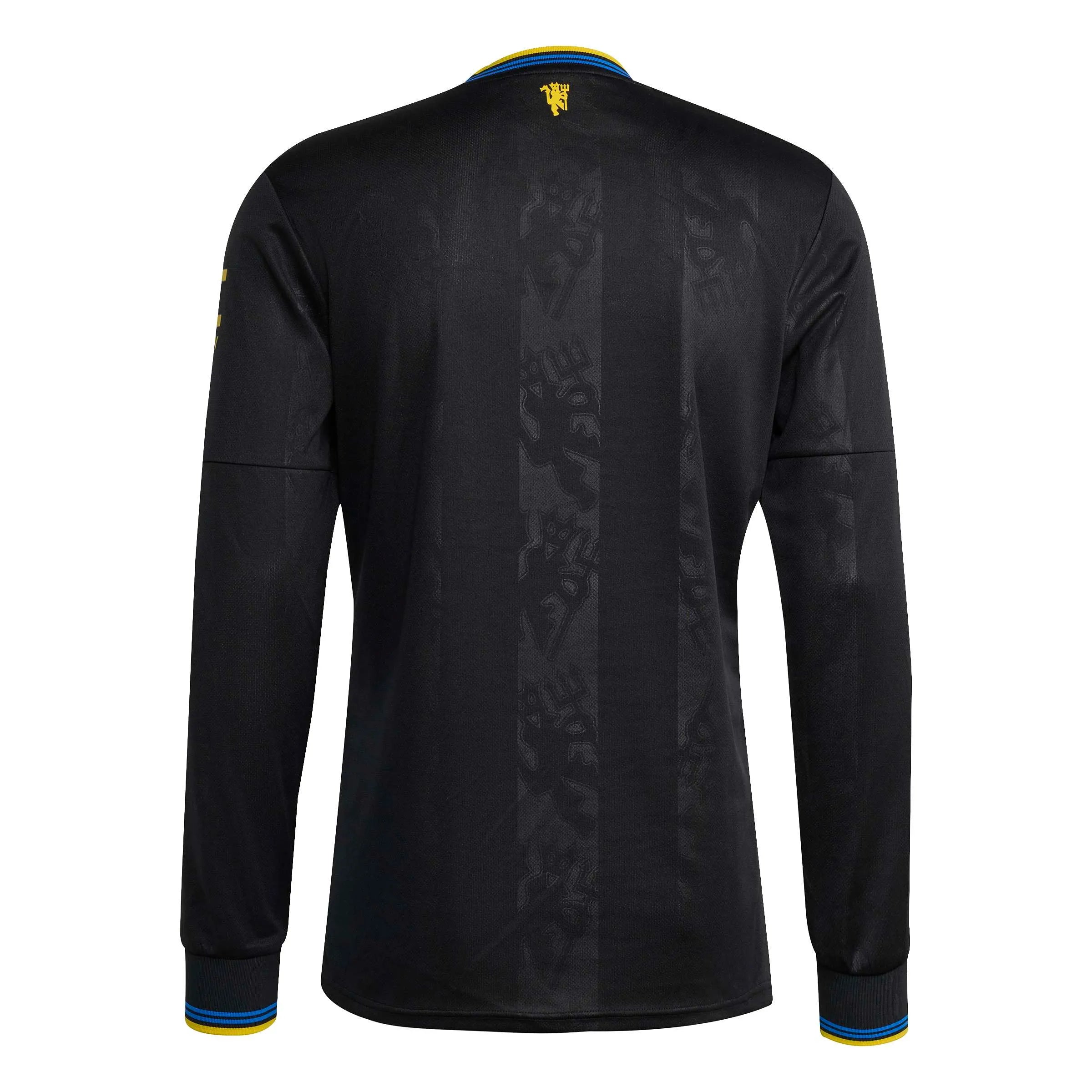 adidas 2025-26 Manchester United Men's Stadium Third Long-Sleeve Soccer Jersey (Back)