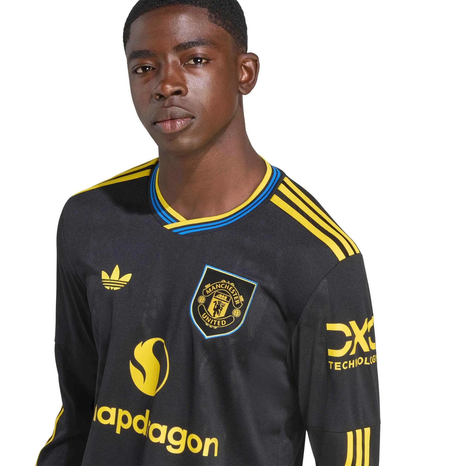 adidas 2025-26 Manchester United Men's Stadium Third Long-Sleeve Soccer Jersey (Detail 1)