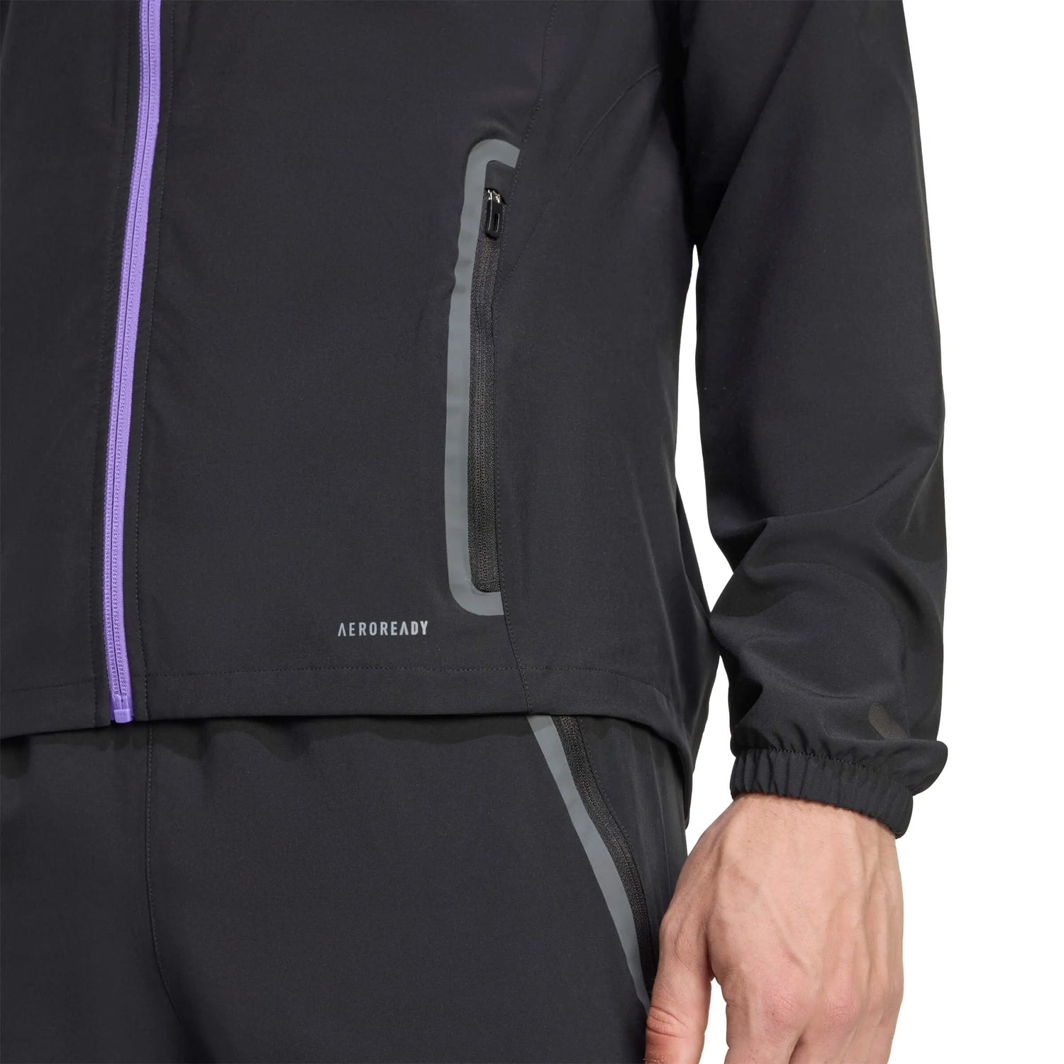 adidas 2025-26 Manchester United Men's Tiro 25 Competition Vis Tech Travel Jacket (Detail 2)