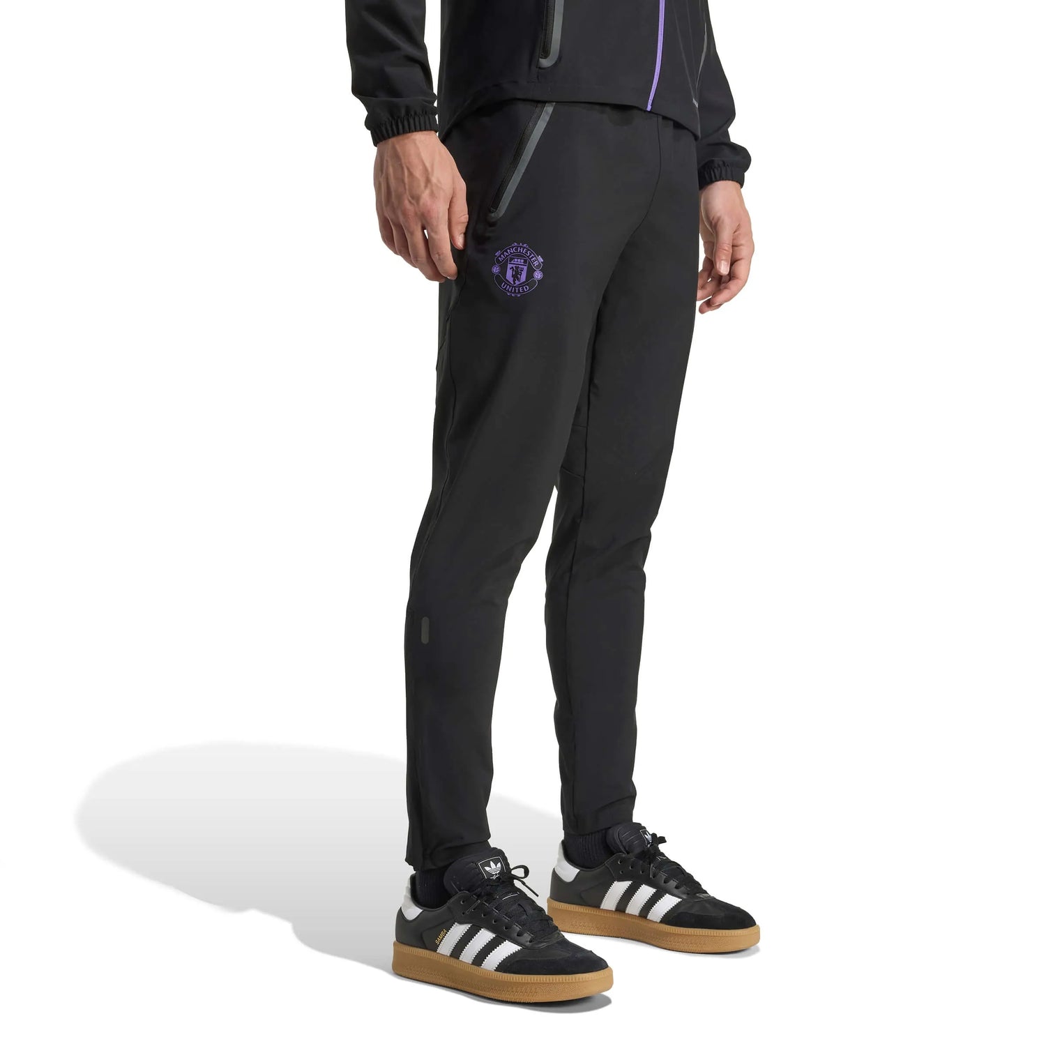 adidas 2025-26 Manchester United Men's Tiro 25 Competition Vis Tech Travel Pants (Model - Side)