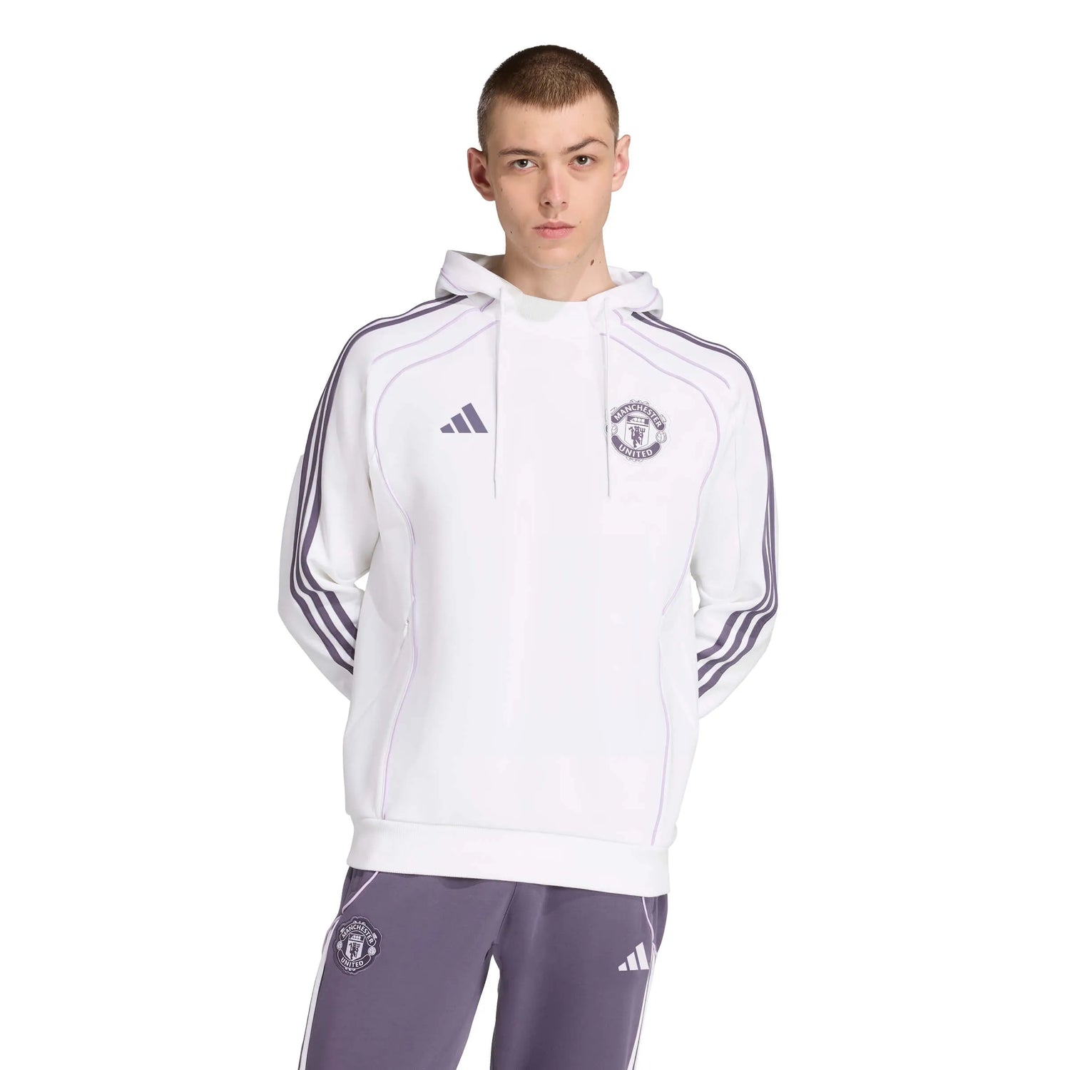 adidas 2025-26 Manchester United Men's UBP Double Knitted Hoodie (Model - Front)