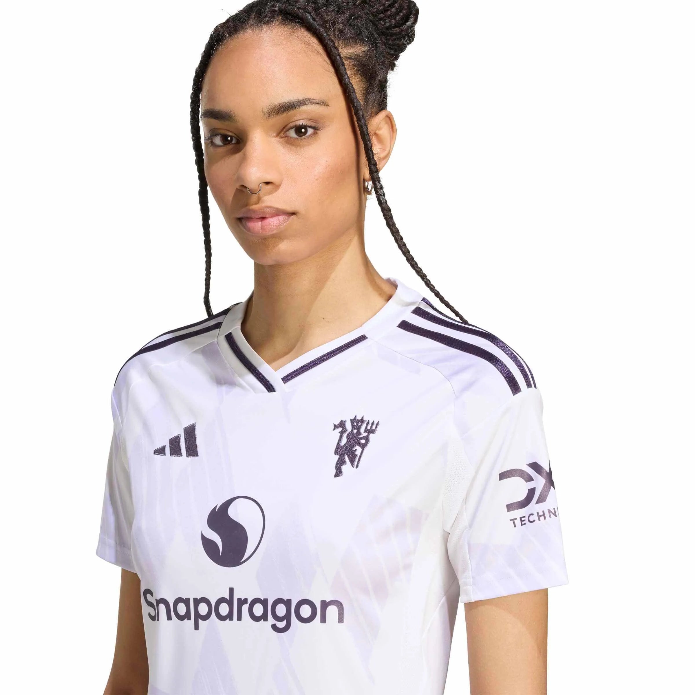adidas 2025-26 Manchester United Women's Stadium Away Soccer Jersey (Detail 1)
