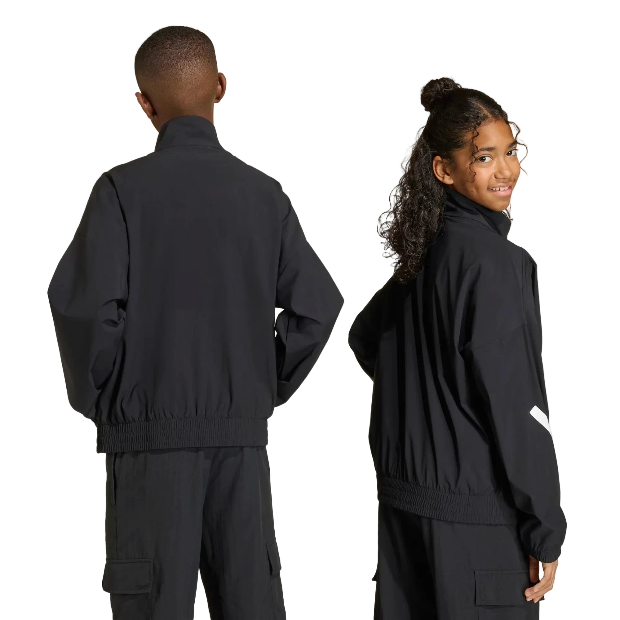 adidas 2025-26 Manchester United Youth Anthem Jacket Black (Models - Back)