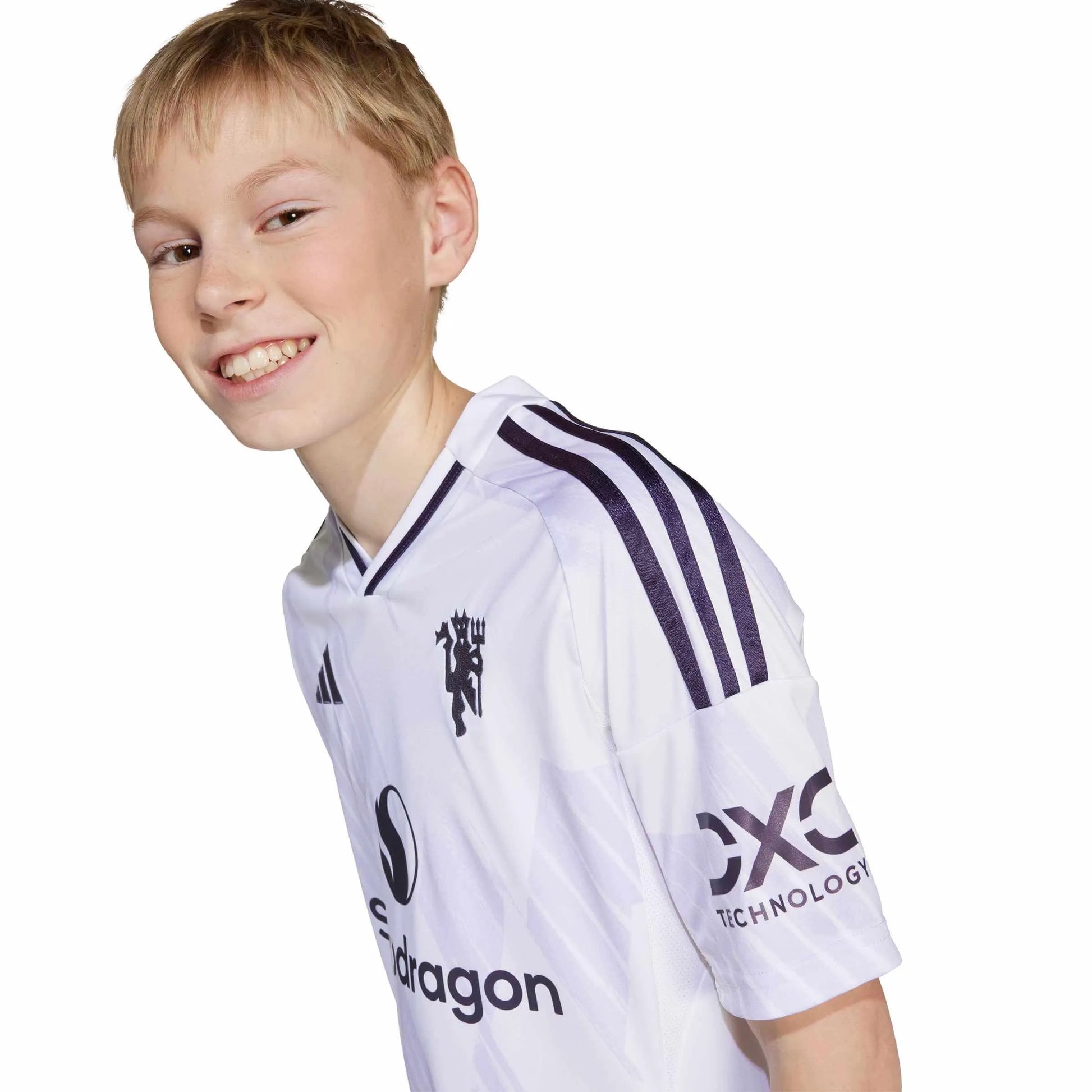 adidas 2025-26 Manchester United Youth Stadium Away Soccer Jersey (Detail 2)