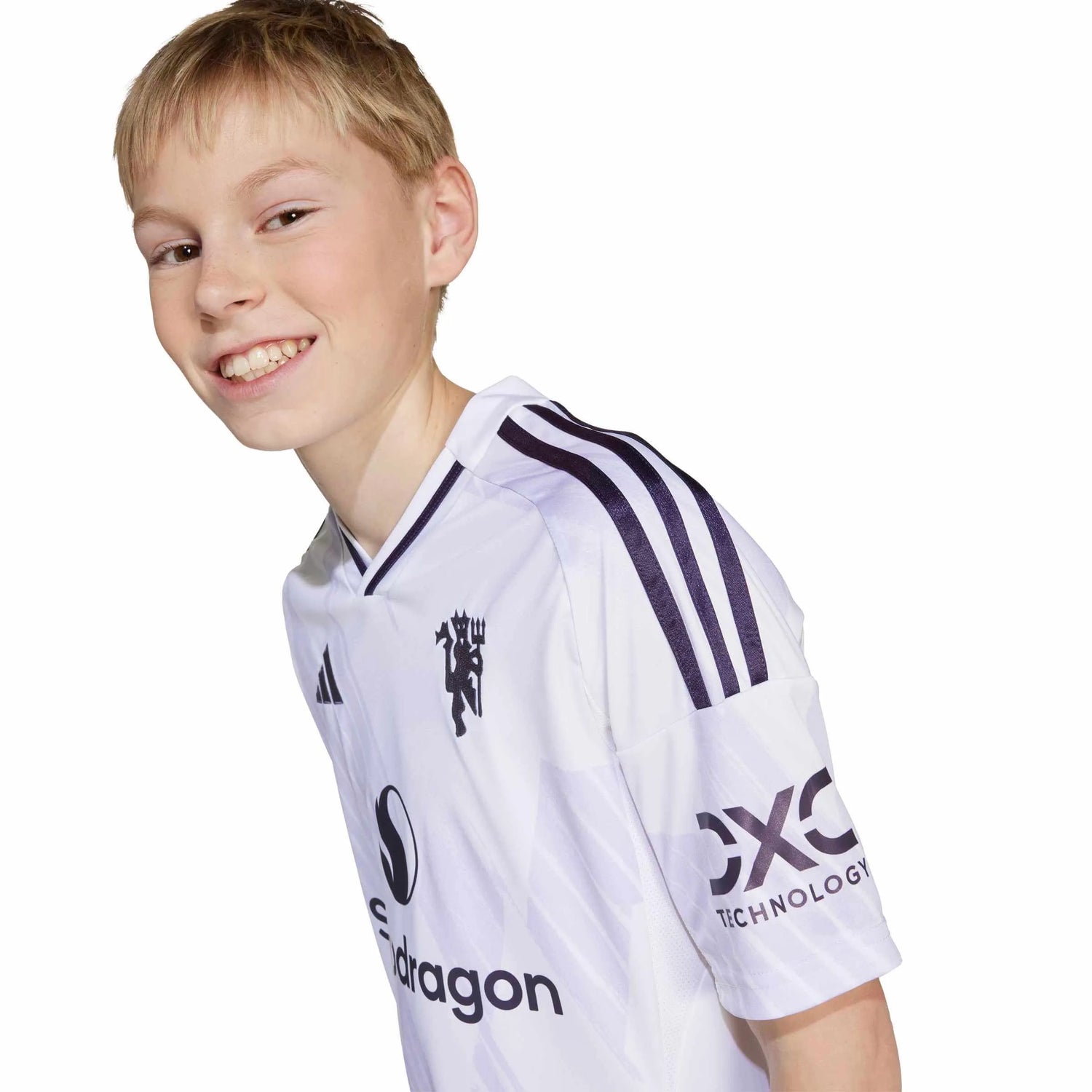 adidas 2025-26 Manchester United Youth Stadium Away Soccer Jersey (Detail 2)