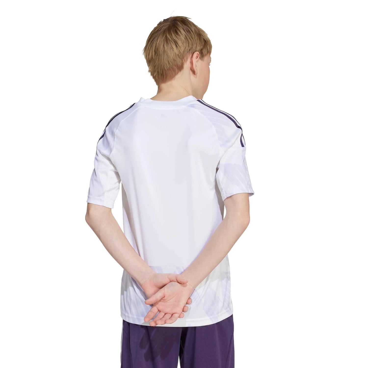 adidas 2025-26 Manchester United Youth Stadium Away Soccer Jersey (Model - Back)