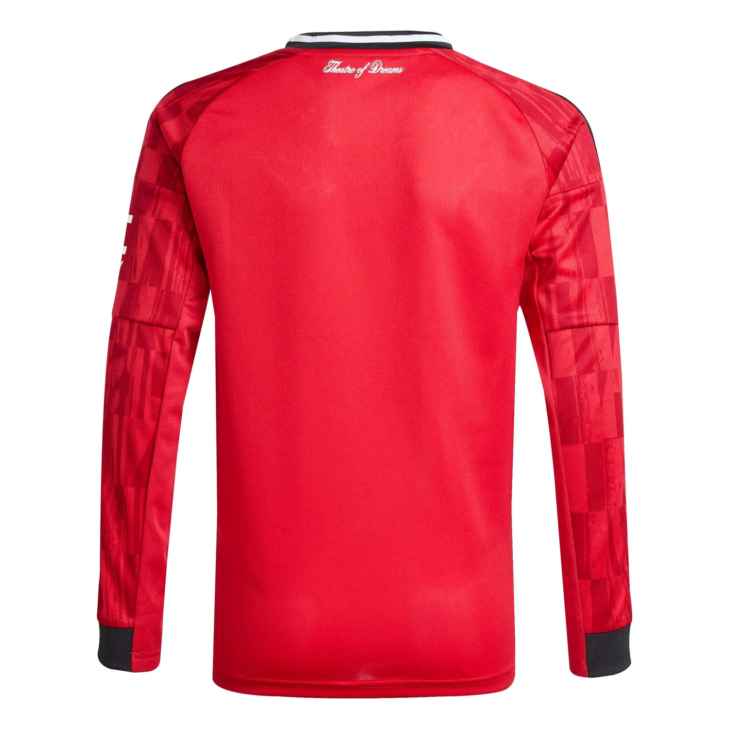 adidas 2025-26 Manchester United Youth Stadium Home Long-Sleeve Soccer Jersey (Back)