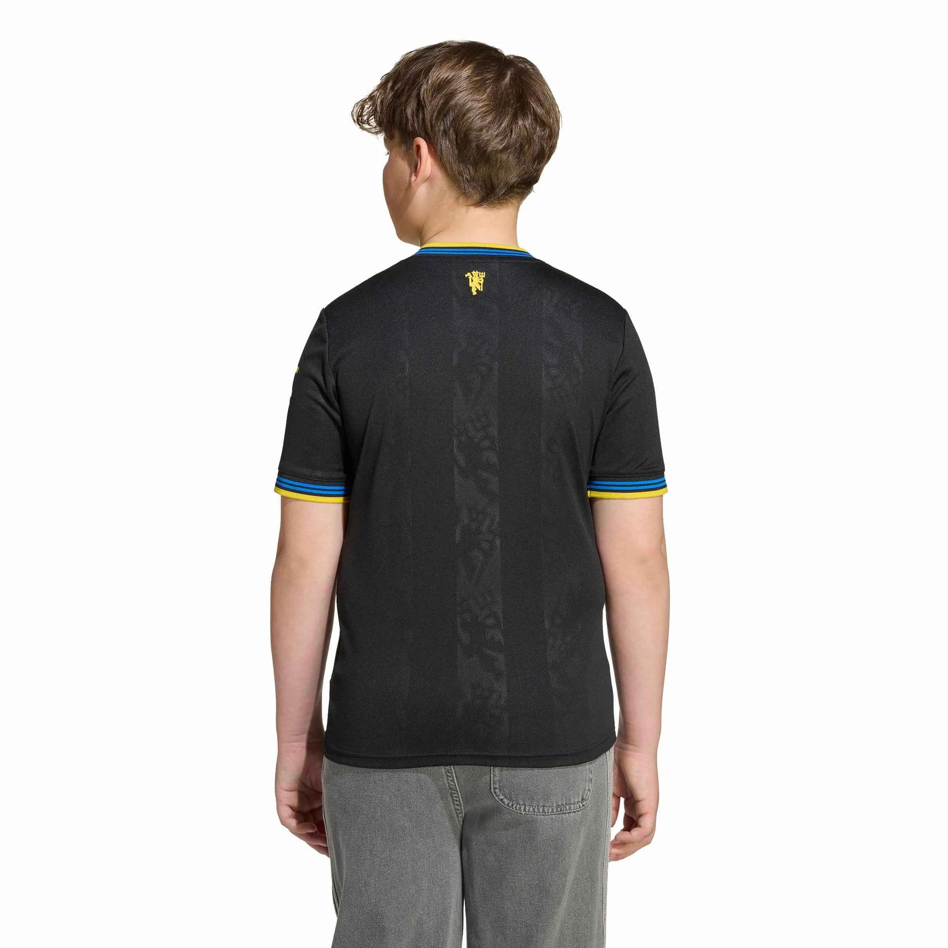 adidas 2025-26 Manchester United Youth Third Soccer Jersey (Model - Back)