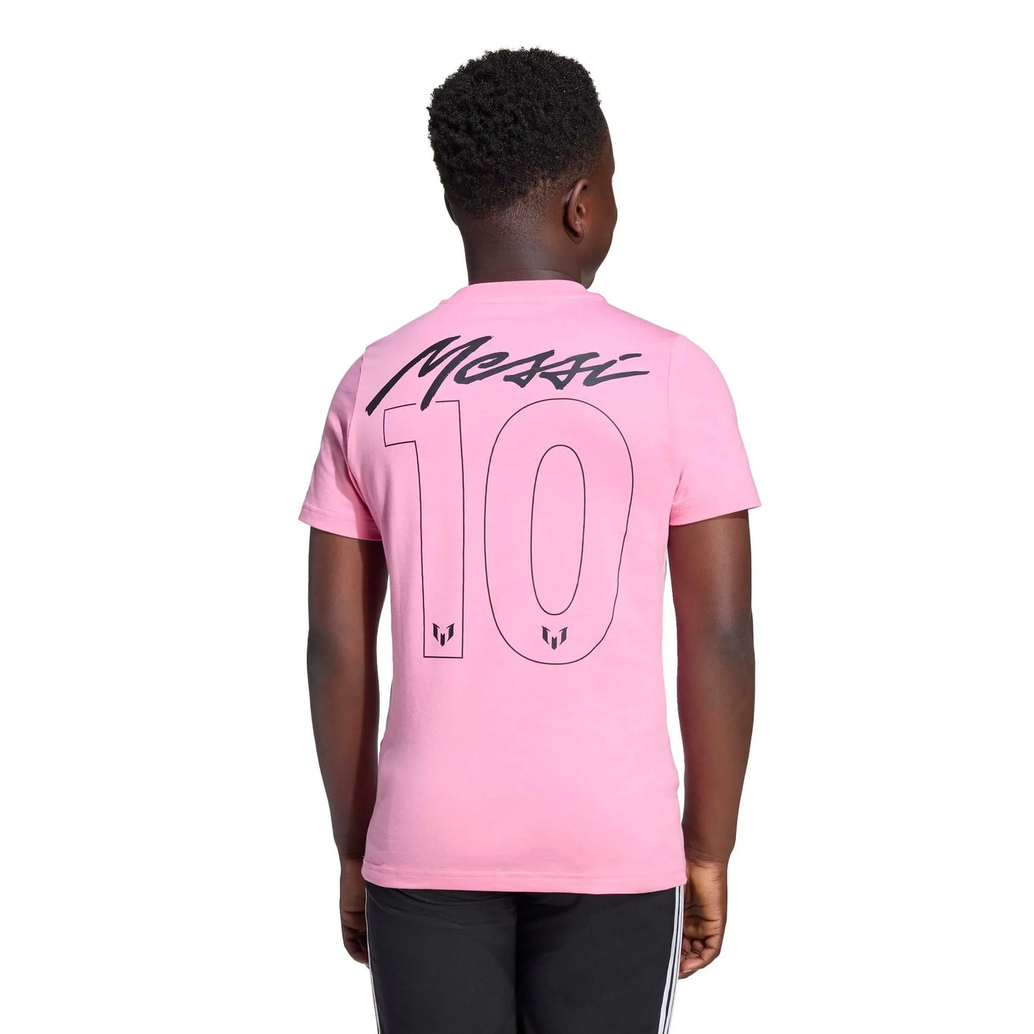 adidas 2025-26 Messi Youth Name And Number Graphic Tee (Model - Back)
