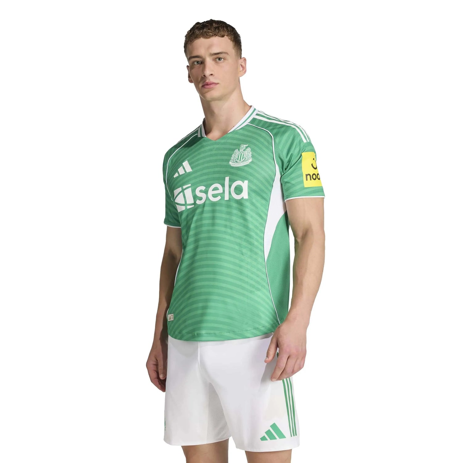 adidas 2025-26 Newcastle Men's Authentic Away Soccer Jersey (Model - Front)