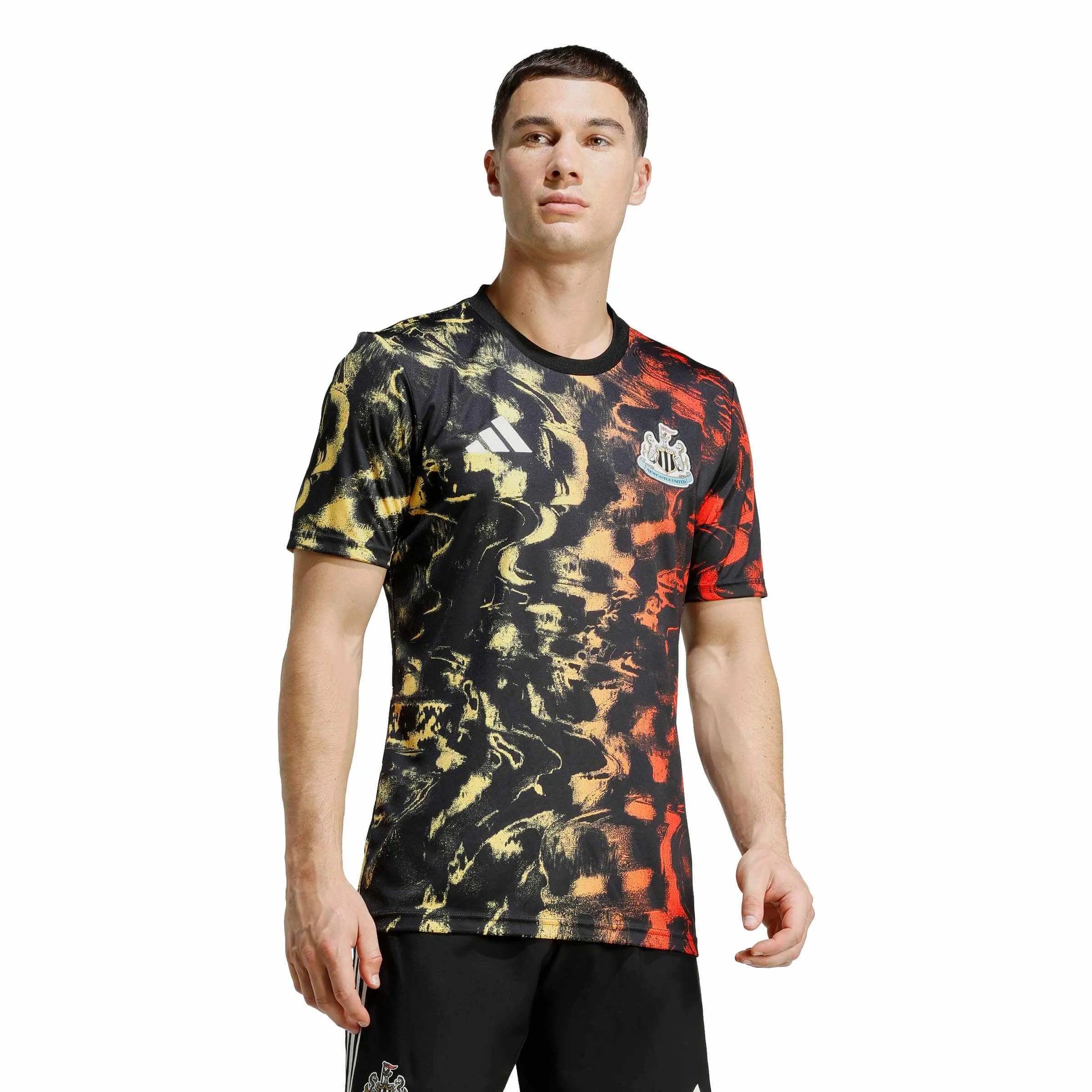adidas 2025-26 Newcastle Men's Pre-Match Soccer Jersey (Model - Front)