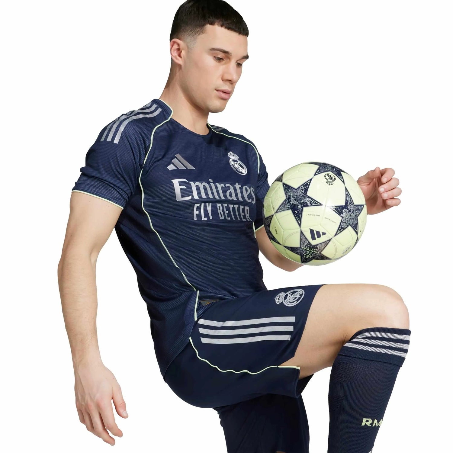 adidas 2025-26 Real Madrid Men's Authentic Away Soccer Jersey (Detail 2)