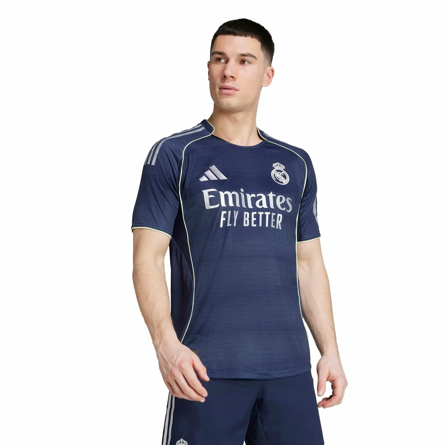 adidas 2025-26 Real Madrid Men's Authentic Away Soccer Jersey (Model - Front)