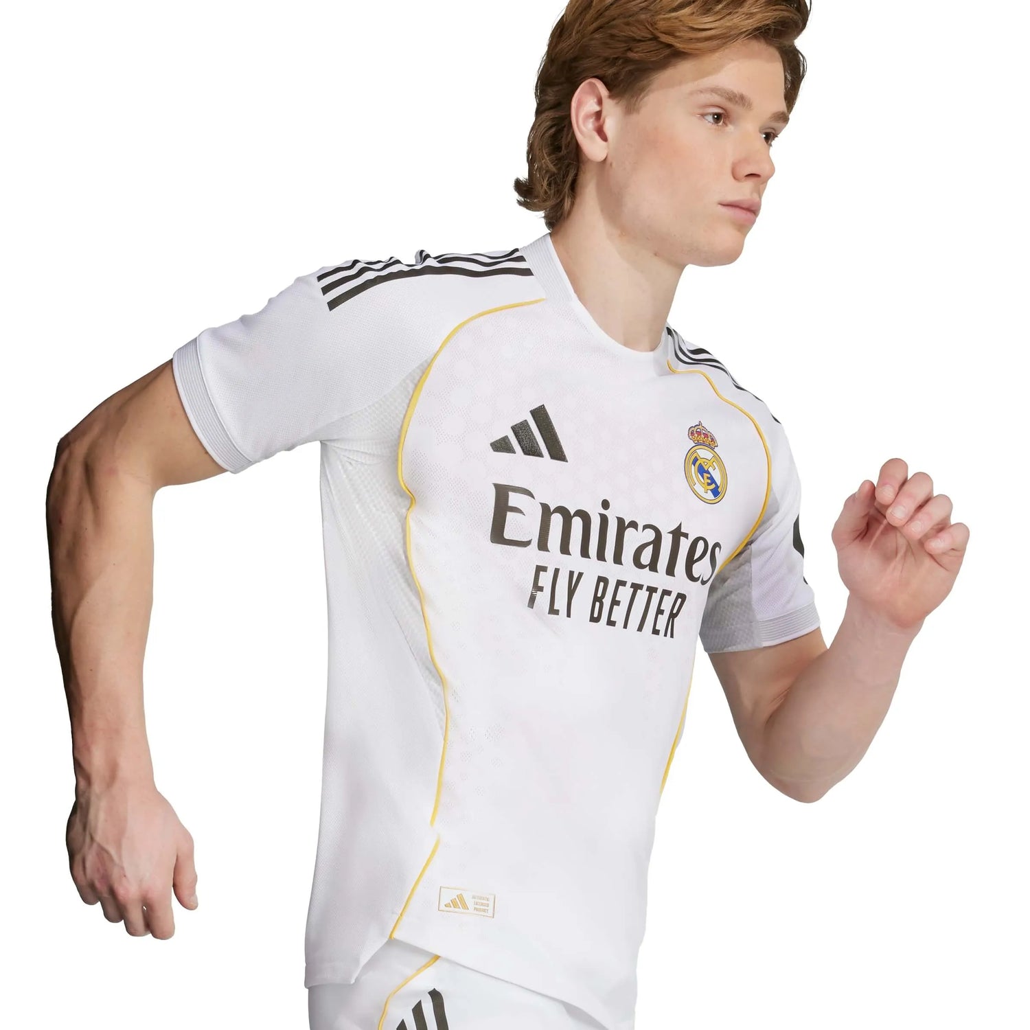 adidas 2025-26 Real Madrid Men's Authentic Home Soccer Jersey (Detail 1)