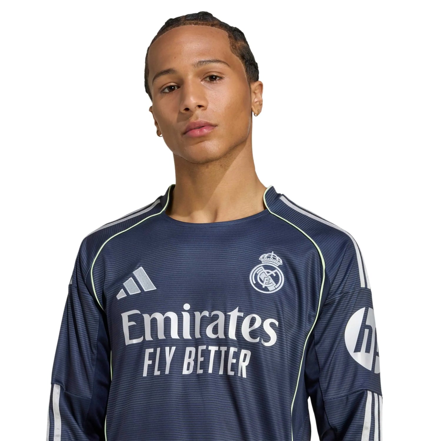 adidas 2025-26 Real Madrid Men's Away Long-Sleeve Soccer Jersey (Detail 1)