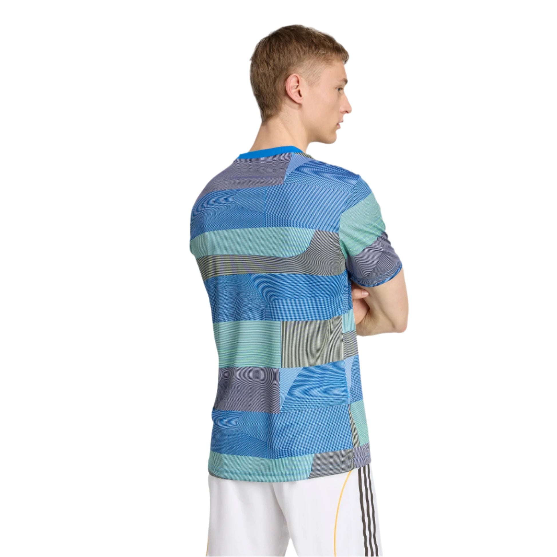 adidas 2025-26 Real Madrid Men's Pre-Match Soccer Jersey (Model - Back)