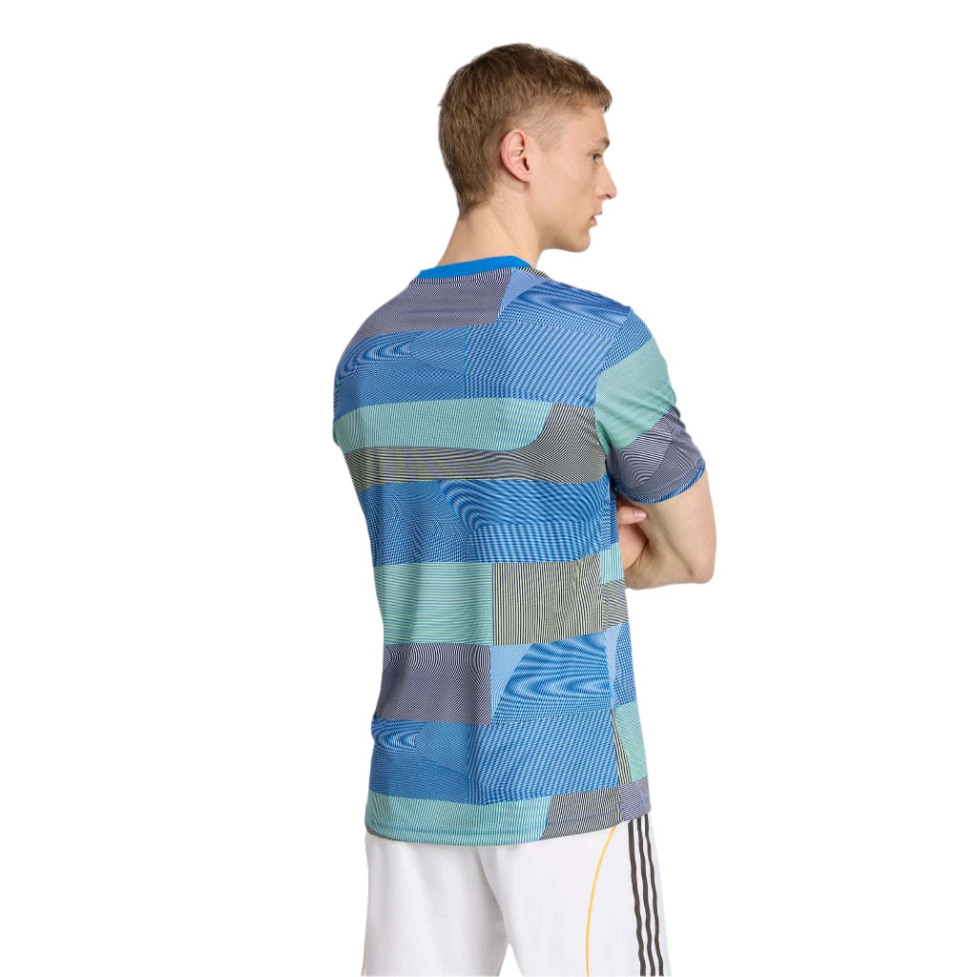 adidas 2025-26 Real Madrid Men's Pre-Match Soccer Jersey (Model - Back)