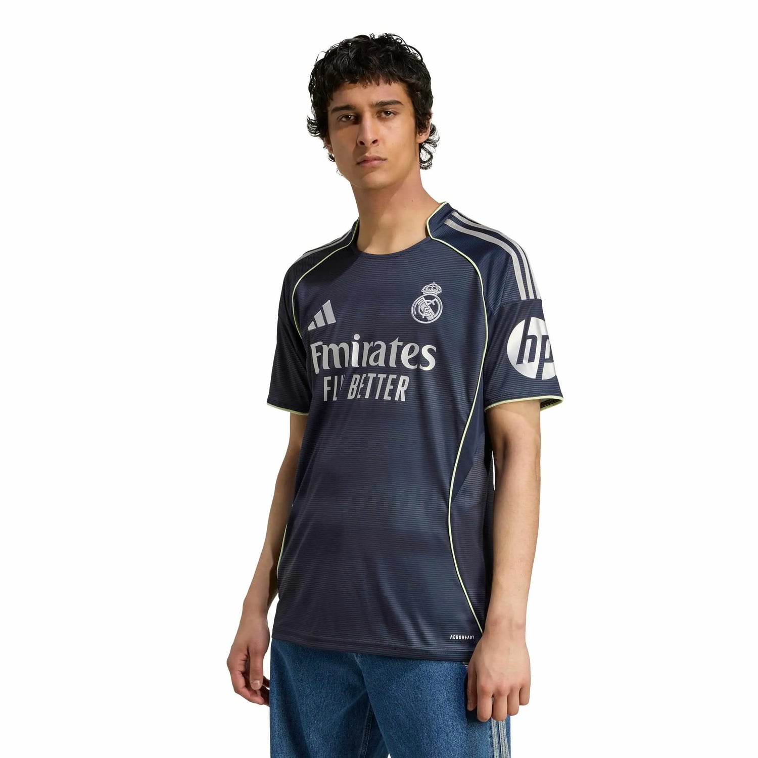 adidas 2025-26 Real Madrid Men's Stadium Away Soccer Jersey (Model - Front)
