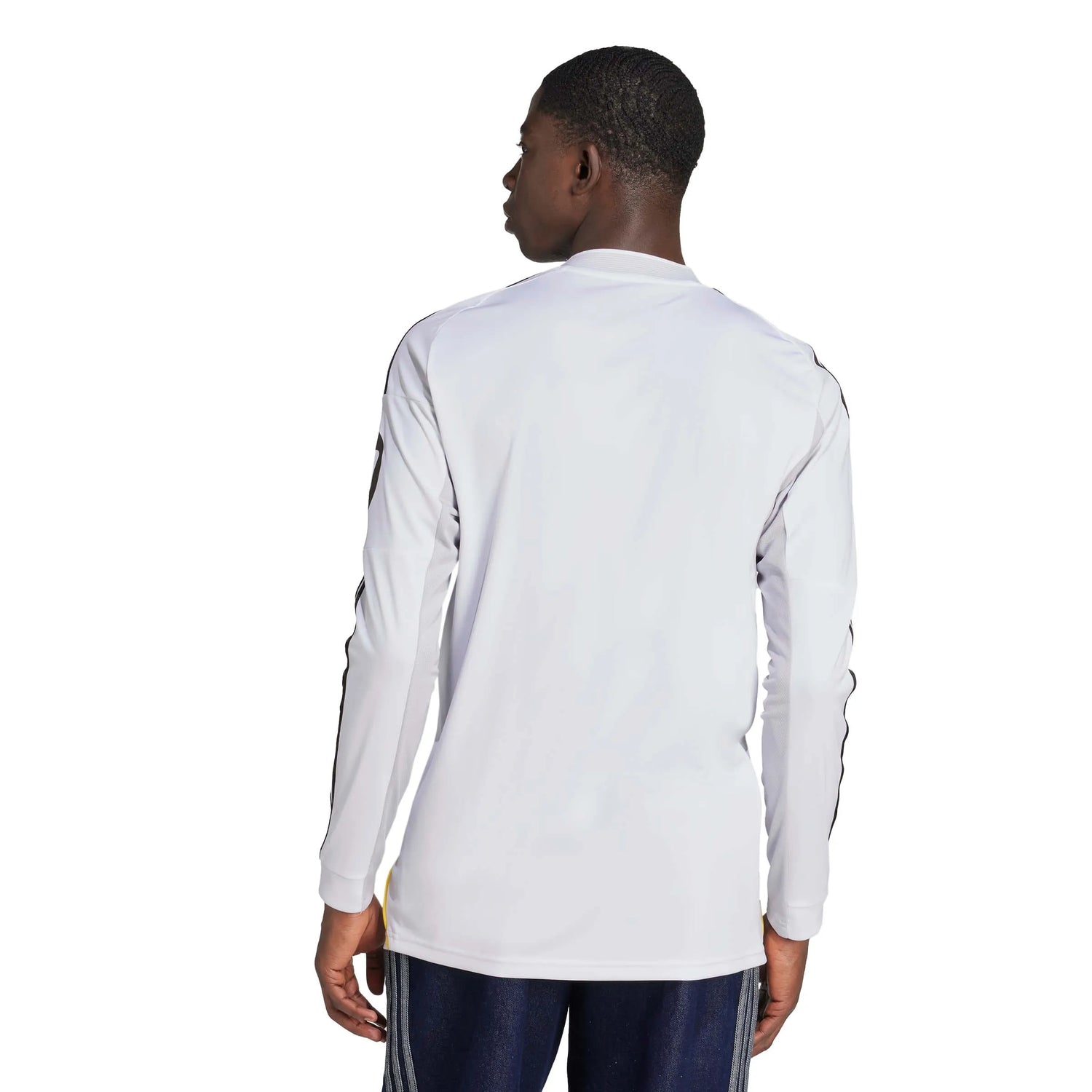 adidas 2025-26 Real Madrid Men's Stadium Home Long-Sleeve Soccer Jersey (Model - Back)