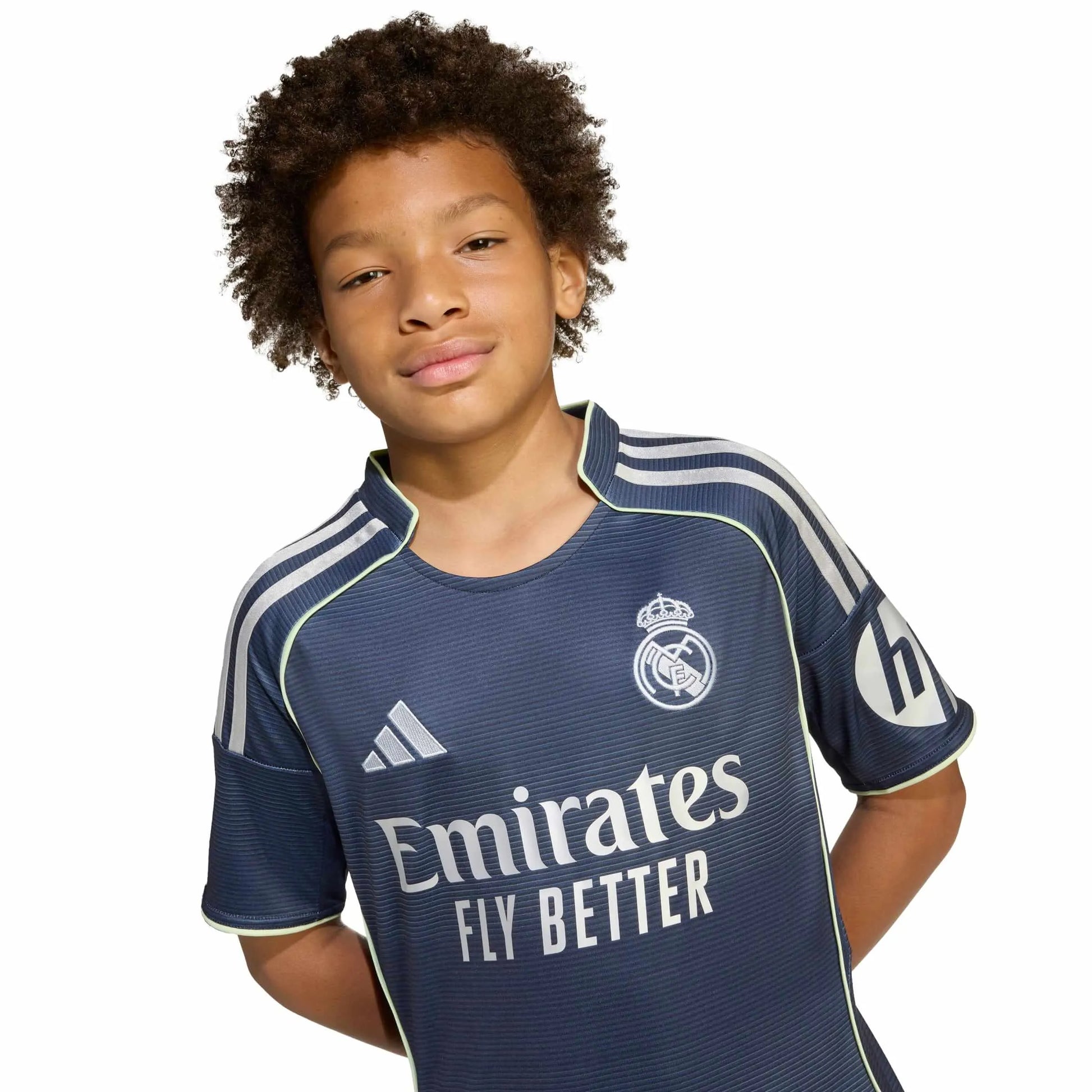 adidas 2025-26 Real Madrid Youth Stadium Away Soccer Jersey (Detail 1)