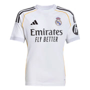 adidas 2025-26 Real Madrid Youth Stadium Home Soccer Jersey (Front)