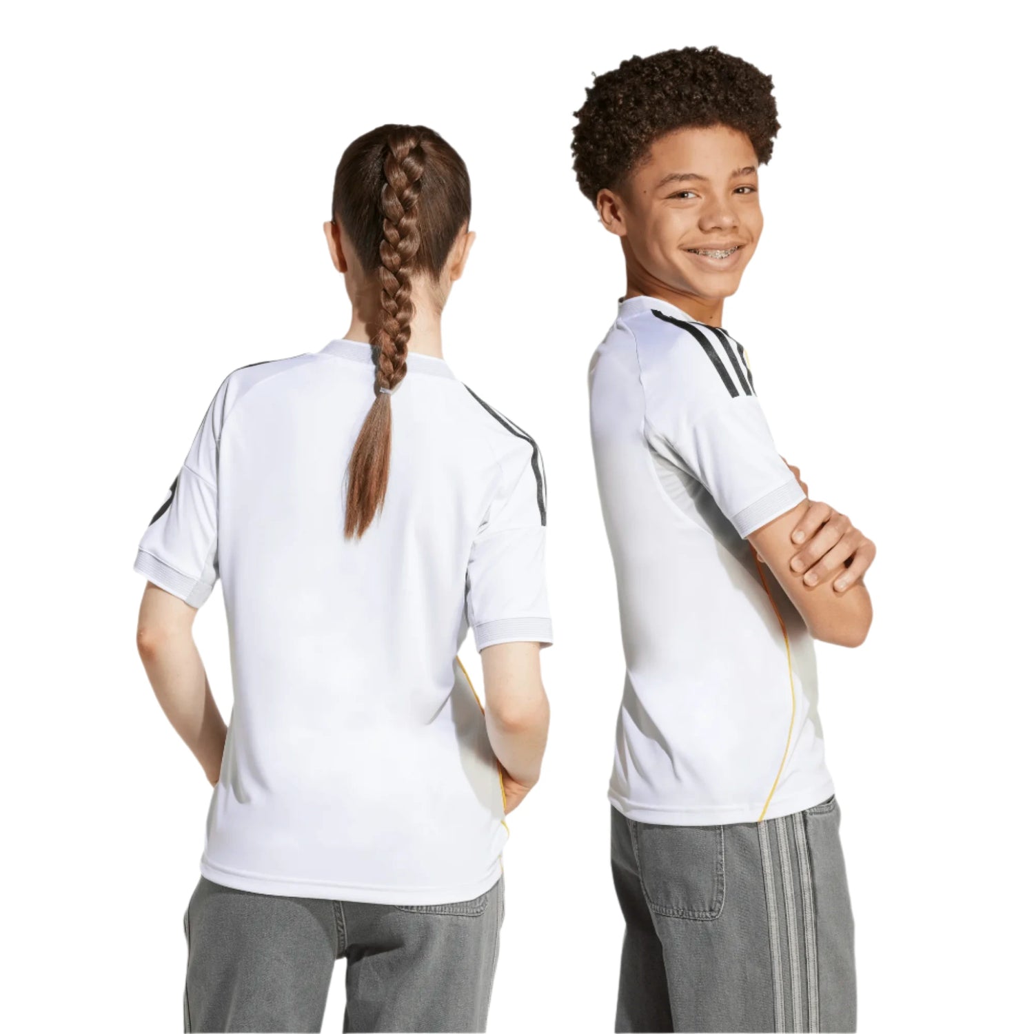 adidas 2025-26 Real Madrid Youth Stadium Home Soccer Jersey (Models - Back)
