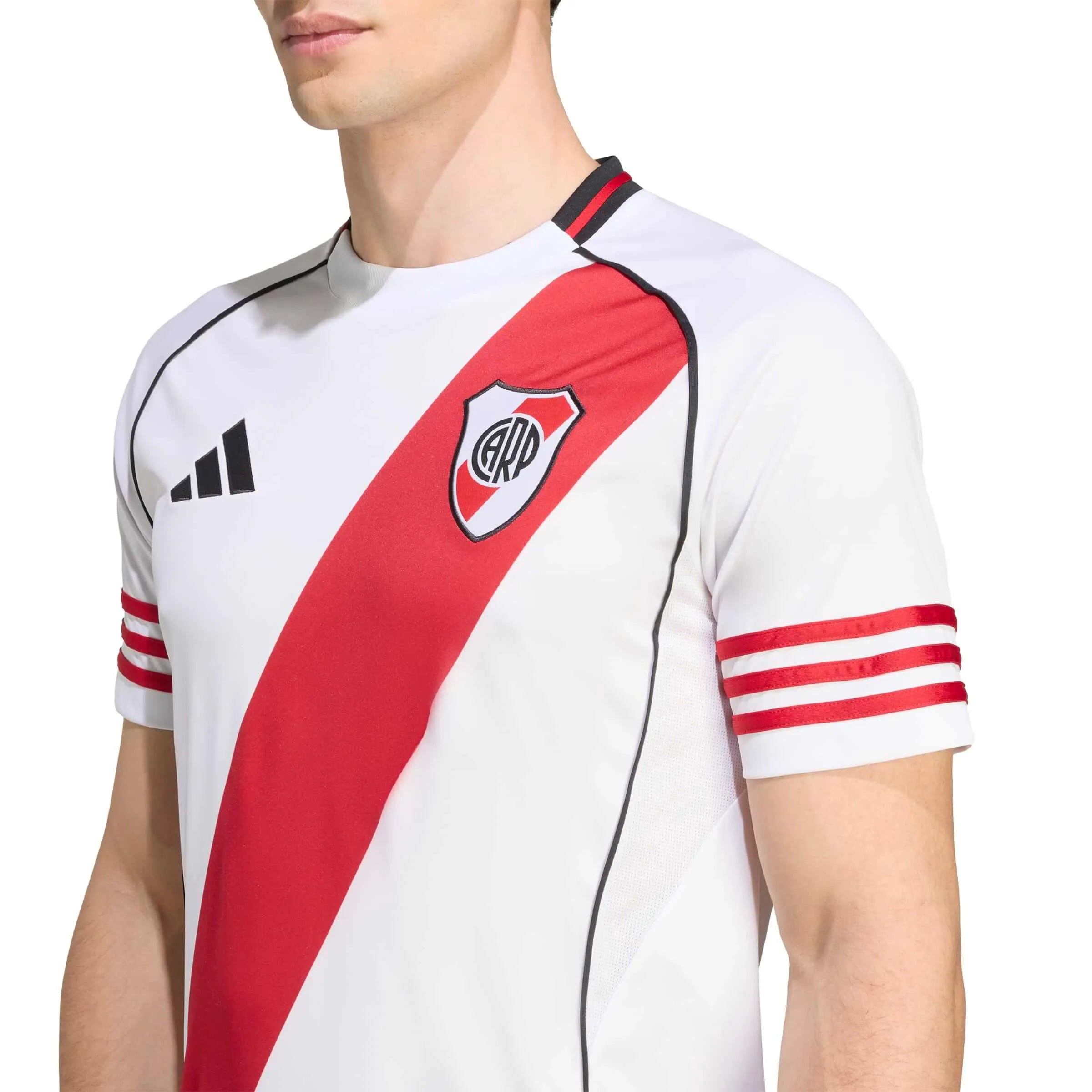adidas 2025-26 River Plate Men's Stadium Home Soccer Jersey (Detail 1)