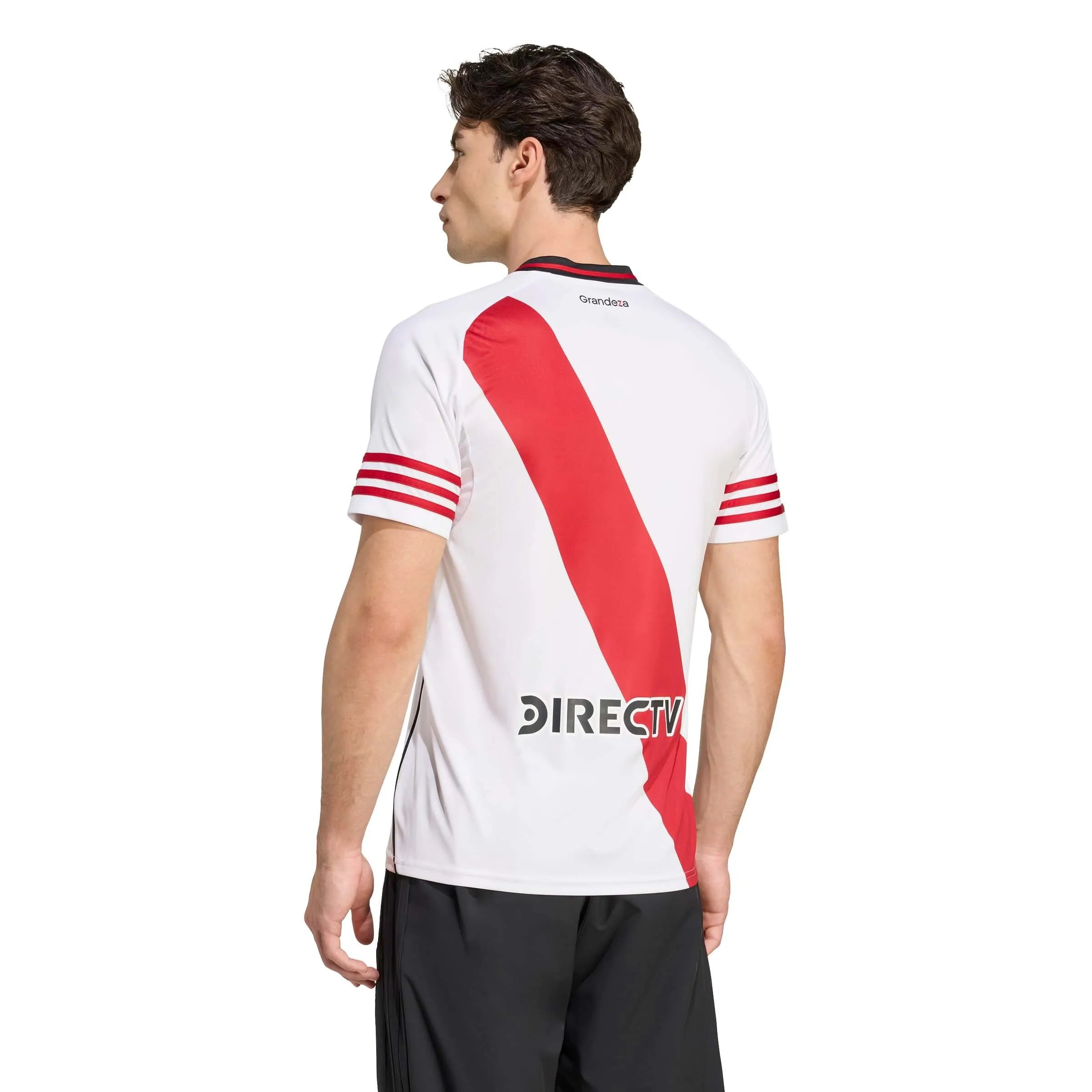 adidas 2025-26 River Plate Men's Stadium Home Soccer Jersey (Model - Back)