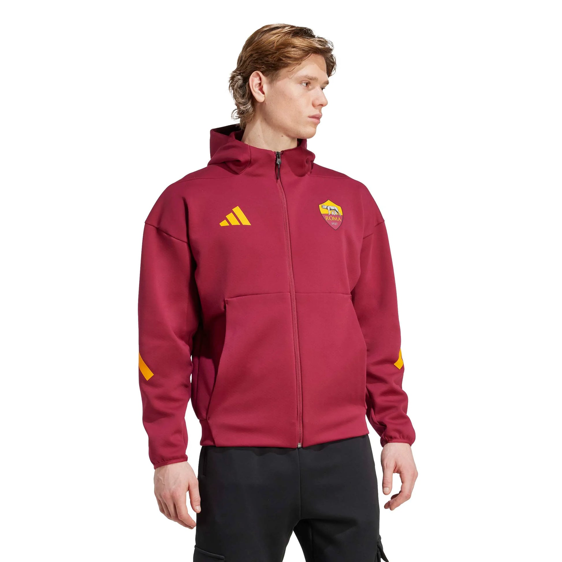 adidas 2025-26 Roma Men's Anthem Jacket (Model - Side)