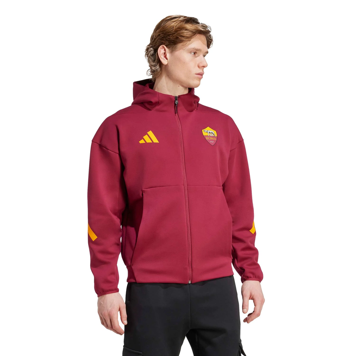 adidas 2025-26 Roma Men's Anthem Jacket (Model - Side)