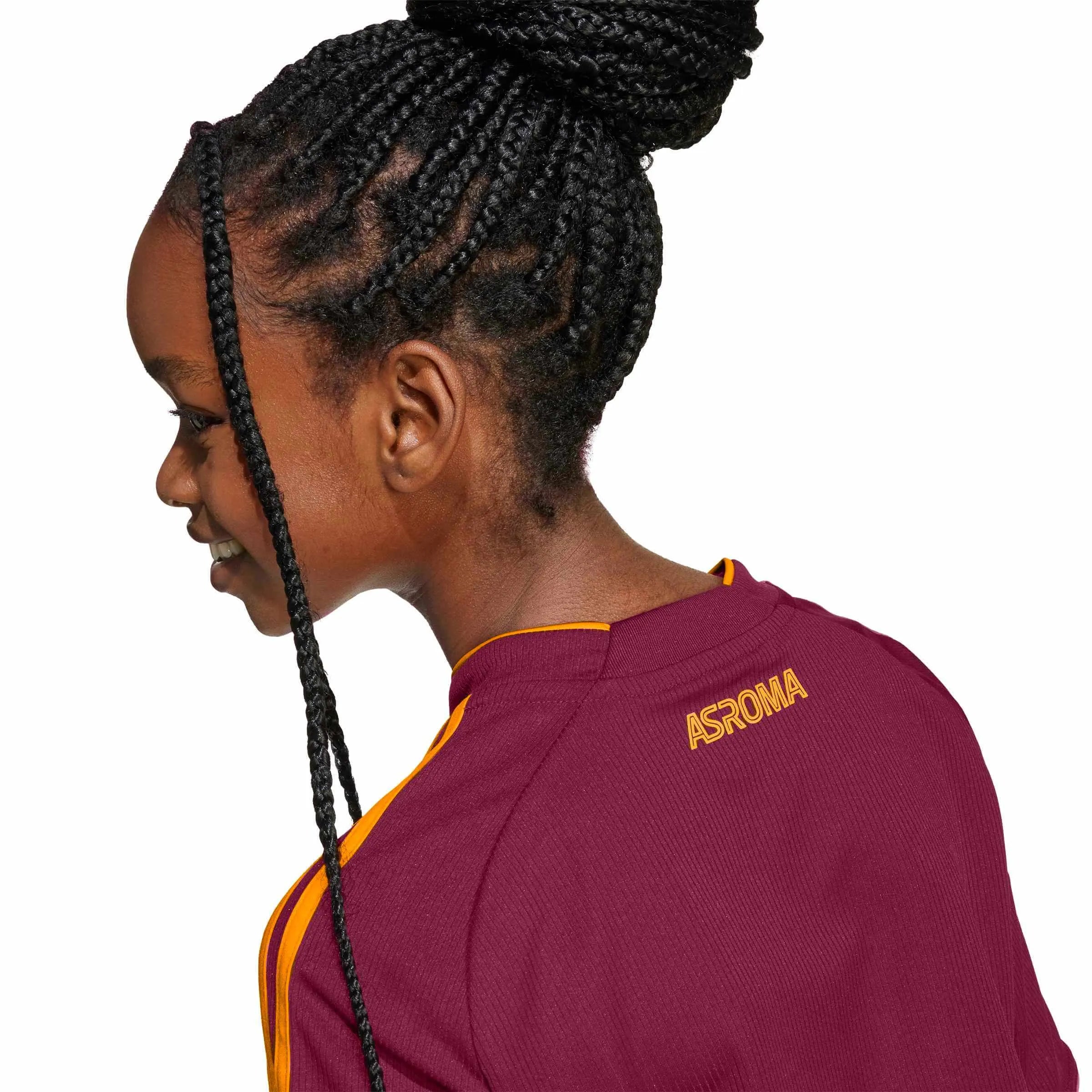 adidas 2025-26 Roma Youth Stadium Home Soccer Jersey (Detail 2)