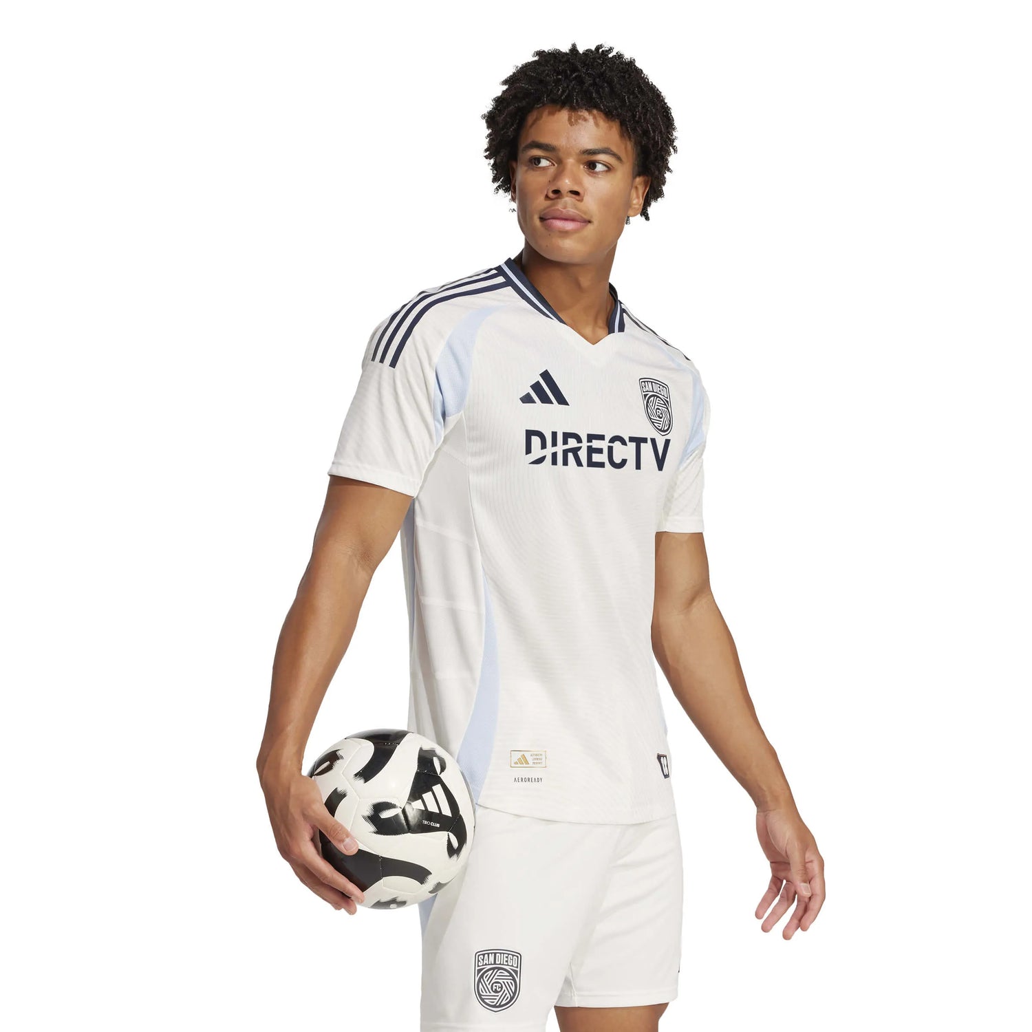 adidas 2025-26 San Diego Men's Authentic Away Soccer Jersey (Model - Side)