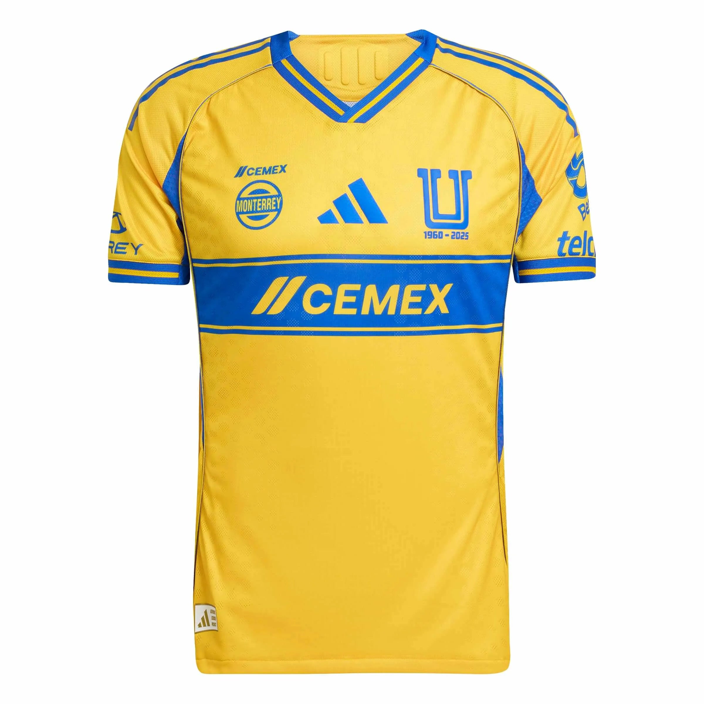 adidas 2025-26 Tigres Men's Authentic Home Soccer Jersey (Front)