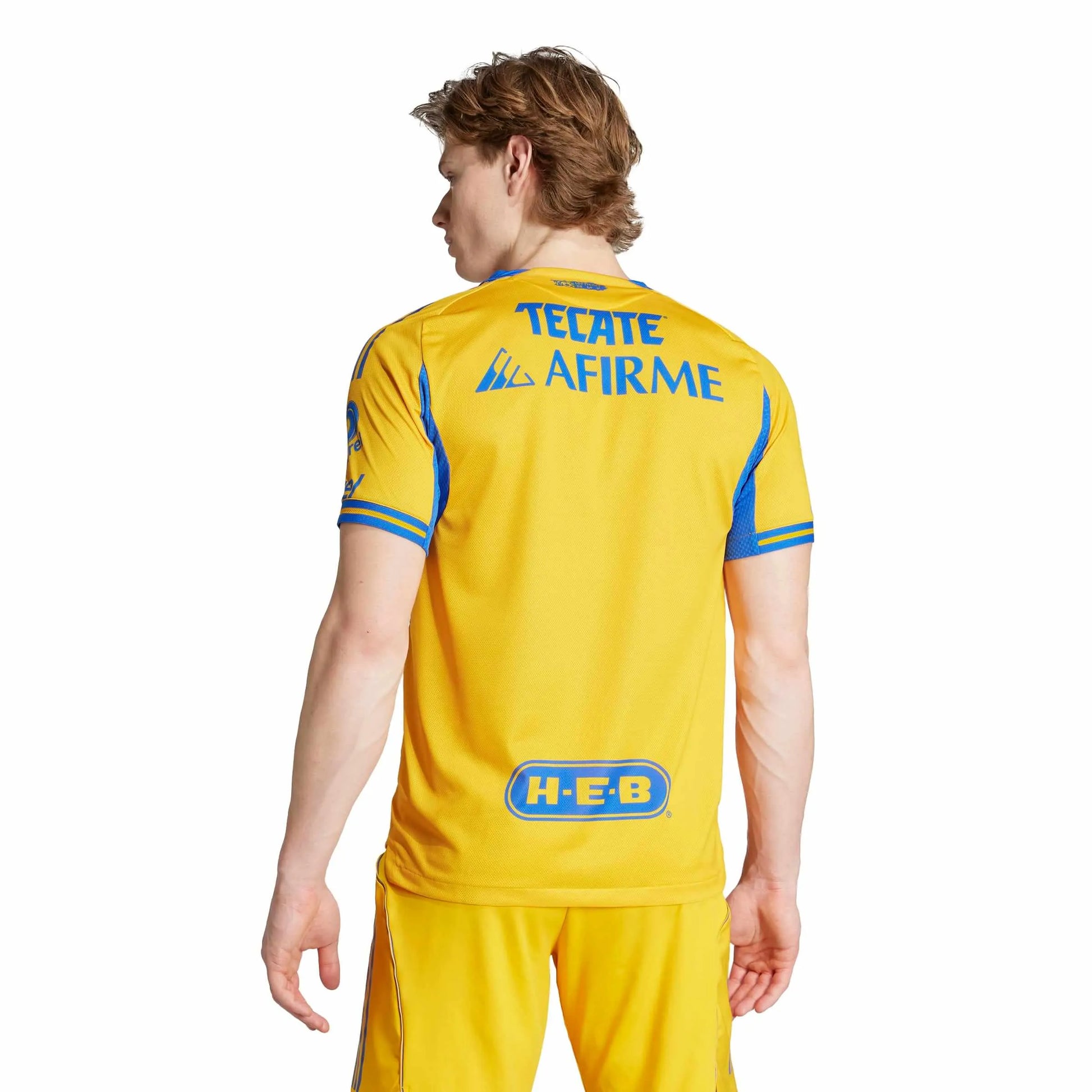 adidas 2025-26 Tigres Men's Authentic Home Soccer Jersey (Model - Back)