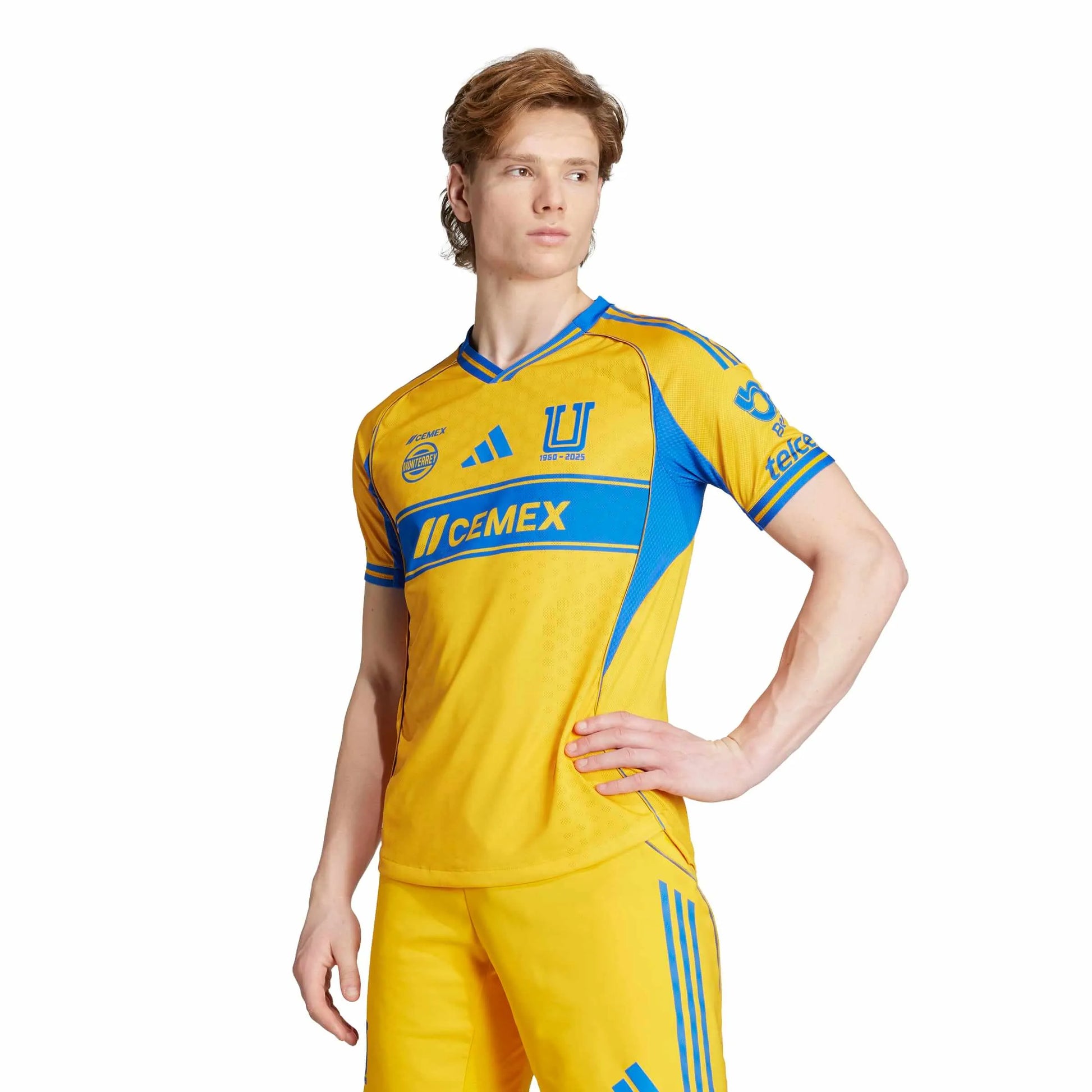adidas 2025-26 Tigres Men's Authentic Home Soccer Jersey (Model - Front)