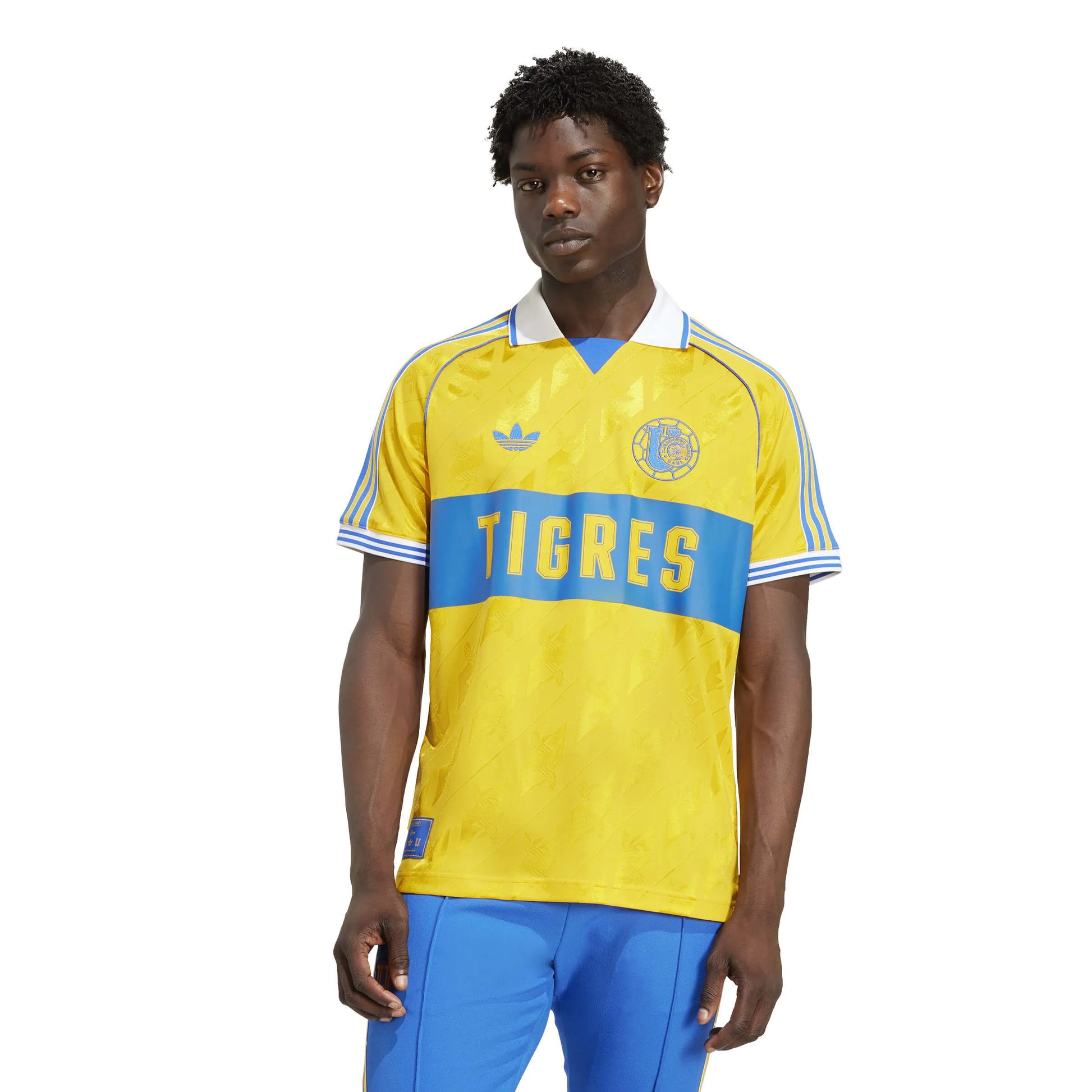 adidas 2025-26 Tigres Men's Stadium Anniversary Soccer Jersey (Model - Front)