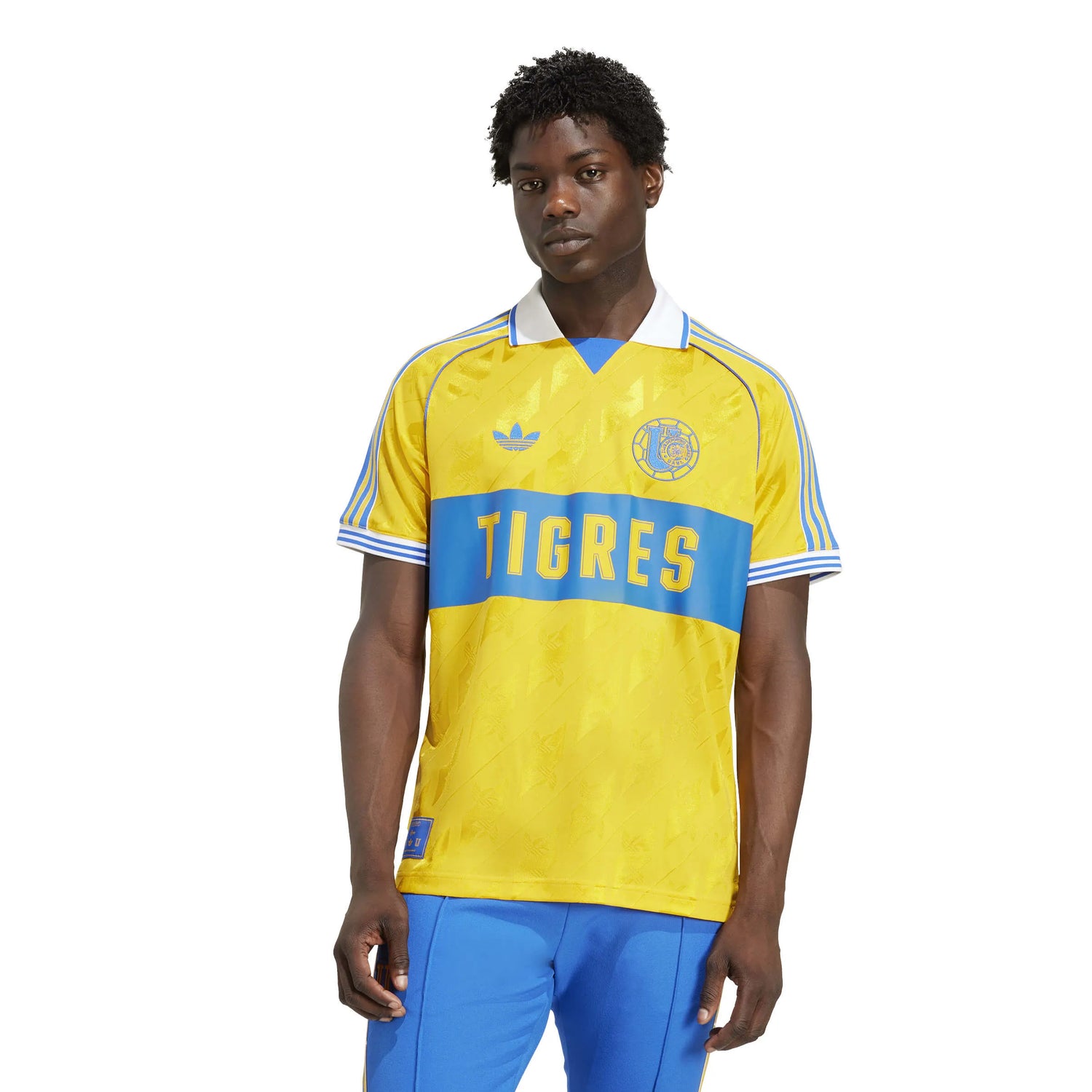 adidas 2025-26 Tigres Men's Stadium Anniversary Soccer Jersey (Model - Front)