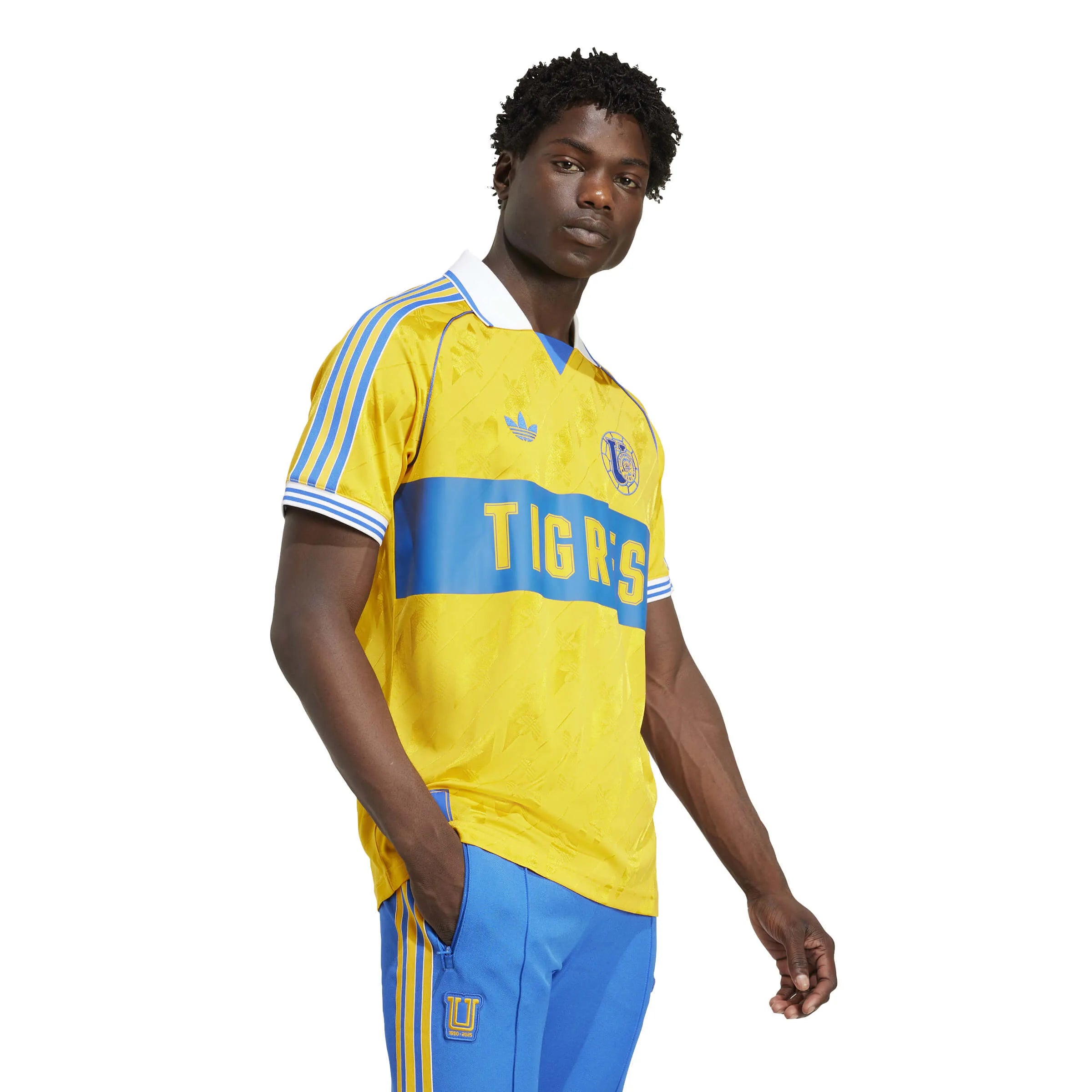 adidas 2025-26 Tigres Men's Stadium Anniversary Soccer Jersey (Model - Side)